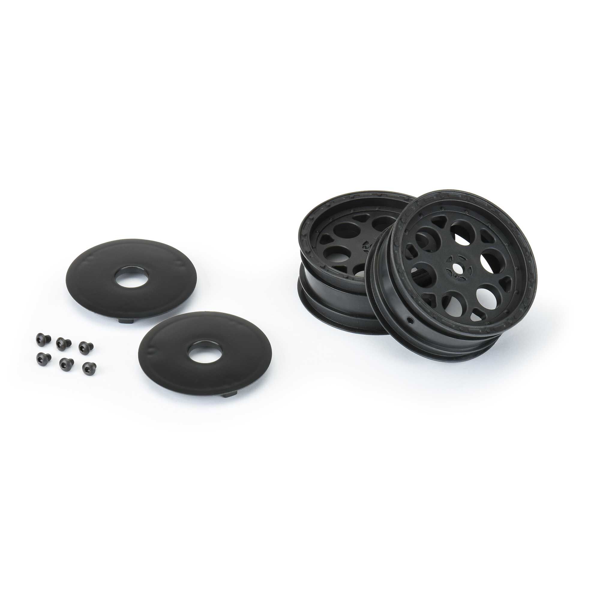 1/10 Showtime Front 2.2" 12mm Sprint Car Wheels (2) Black-4