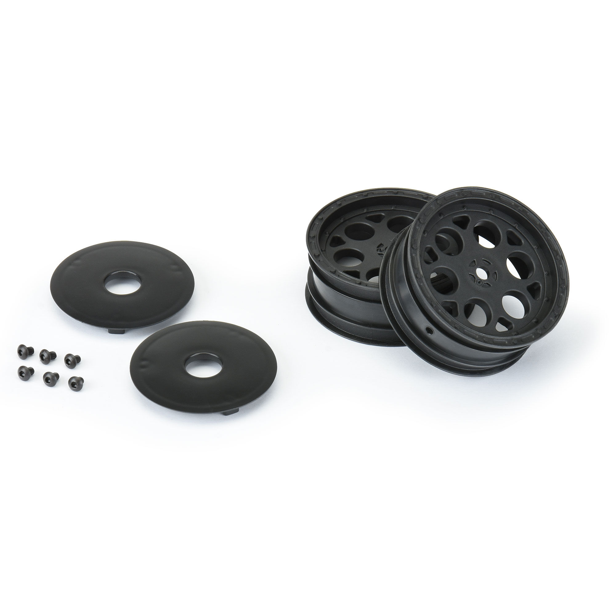 1/10 Showtime Front 2.2" 12mm Sprint Car Wheels (2) Black-5