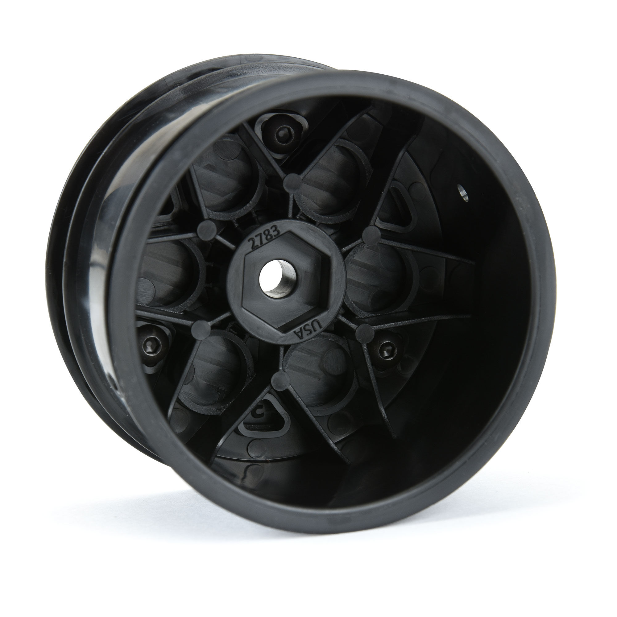 1/10 Showtime Rear 2.2" 12mm Sprint Car Wheels (2) Black-6