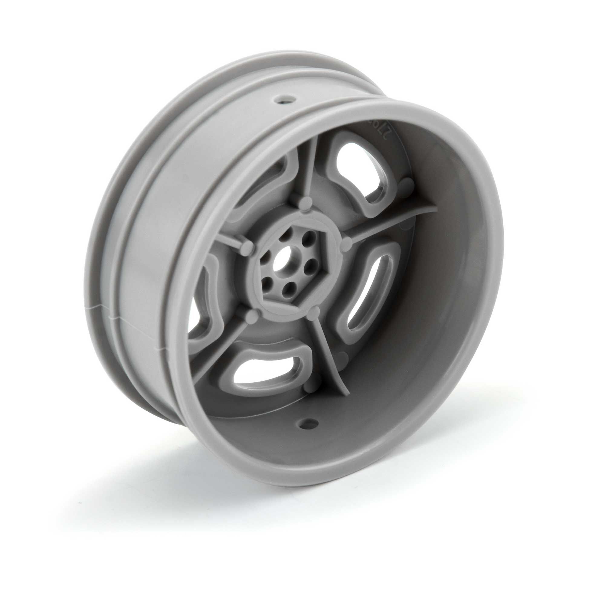 1/10 Slot Mag Drag Spec Front 2.2" 12mm Drag Wheels (2) Gray-3