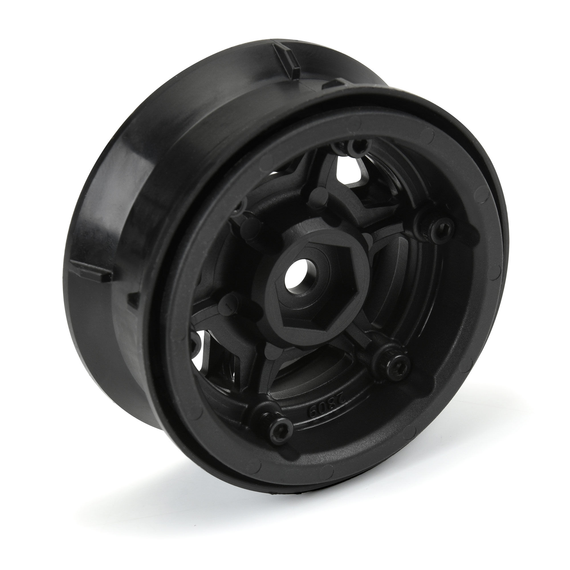 1/10 Holcomb F/R 1.9" 12mm Crawler Bead-Loc Wheels (2) Black-4