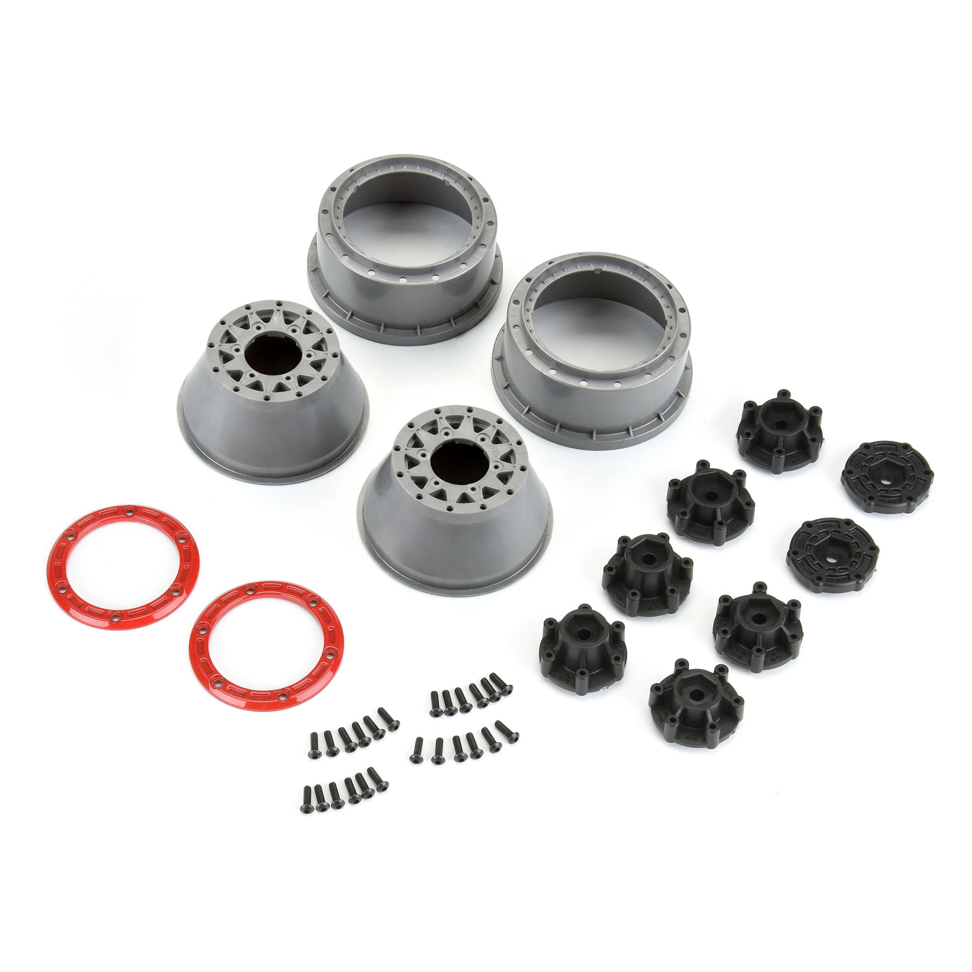 1/10 Raid Bead-Loc F/R 2.2"/3.0" 12 & 14mm SC Wheels (2) Red-4