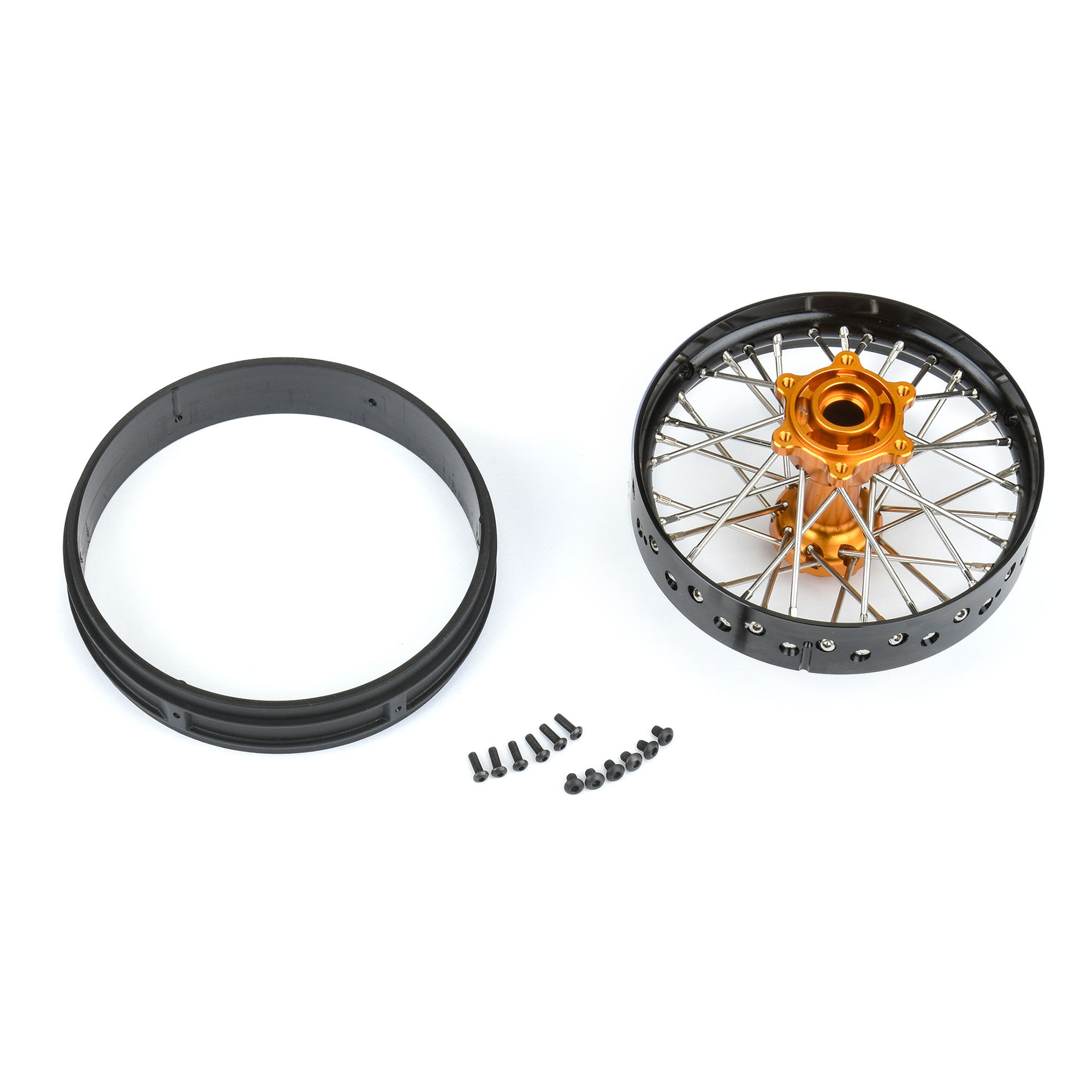 1/4 Pro-Spec Aluminum V2 Bead Rear Wheel Black/Gold (1): Pro-4