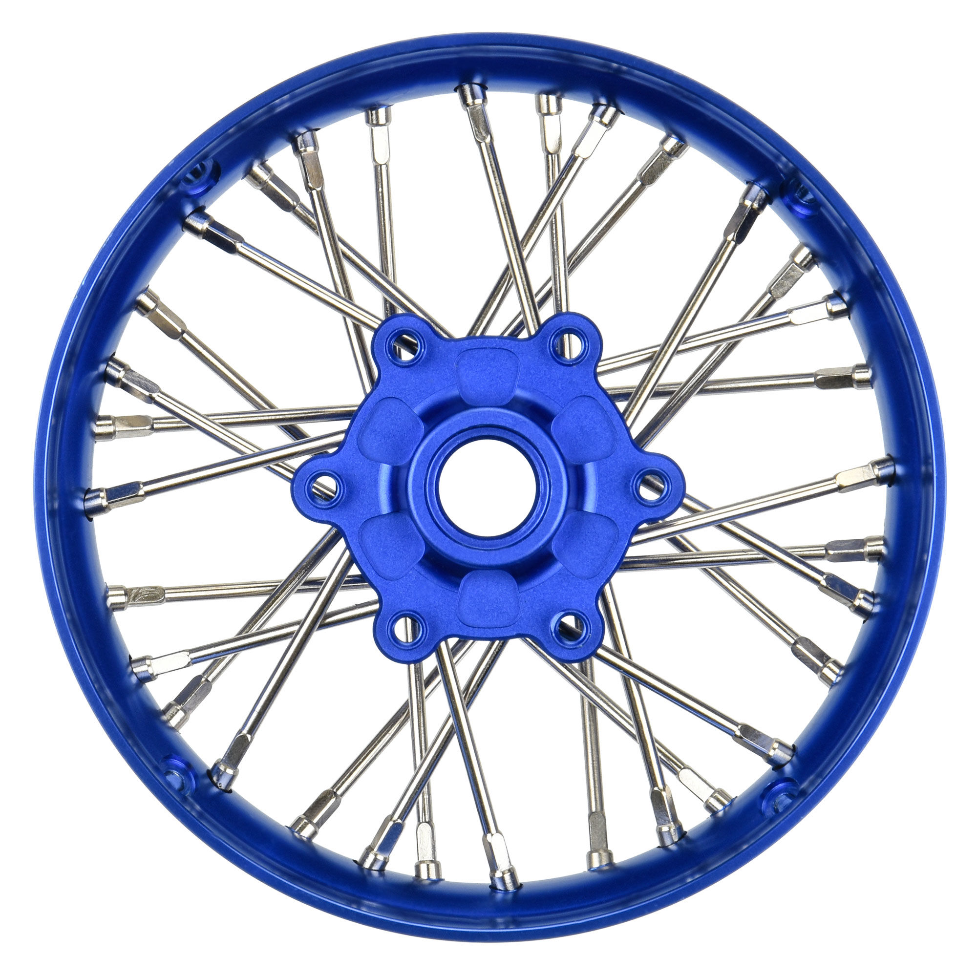 1/4 Pro-Spec Aluminum V2 Bead Front Wheel Blue/Blue (1): Pro