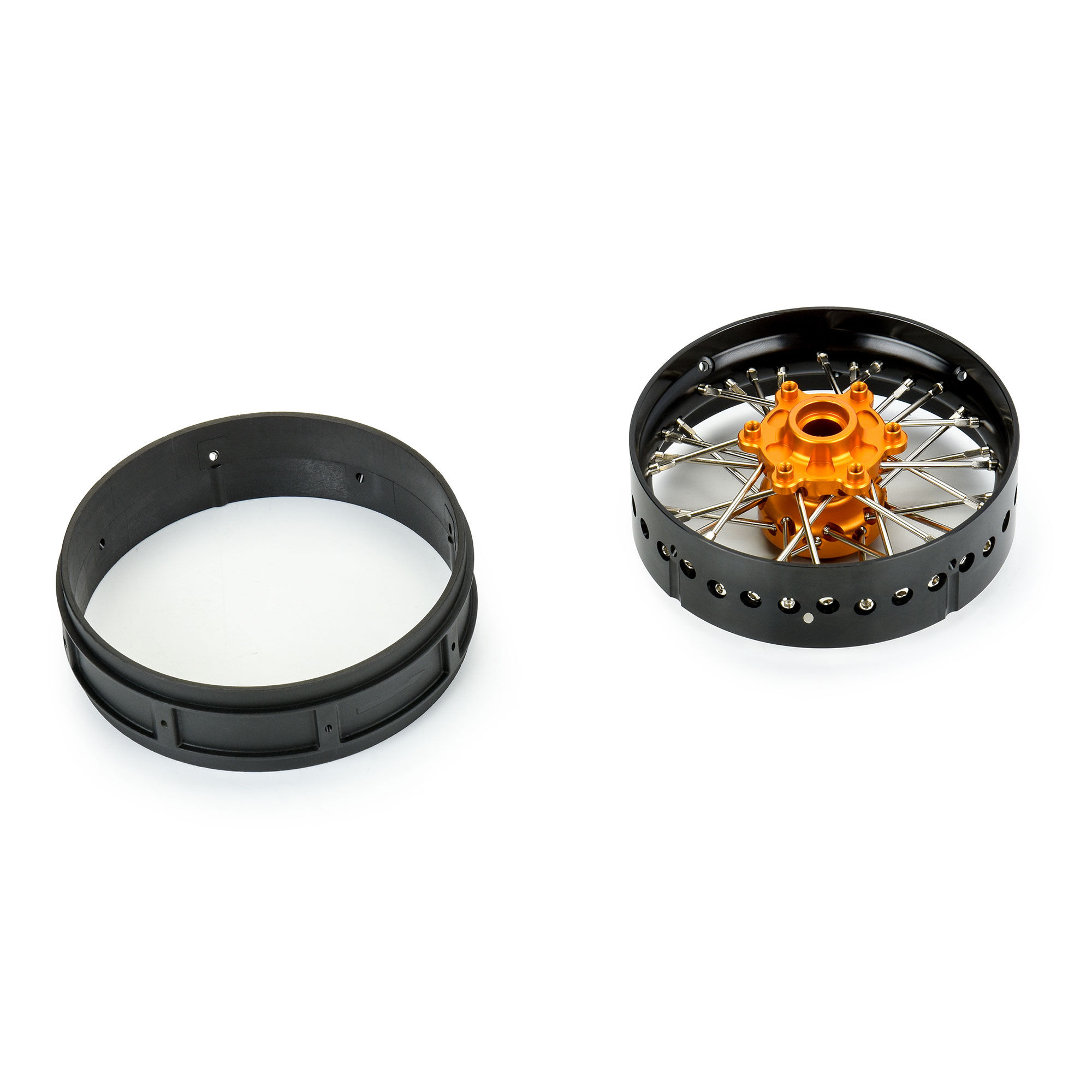 1/4 Pro-Spec Aluminum V2 Bead Front Wheel Black/Gold (1): Pr-3