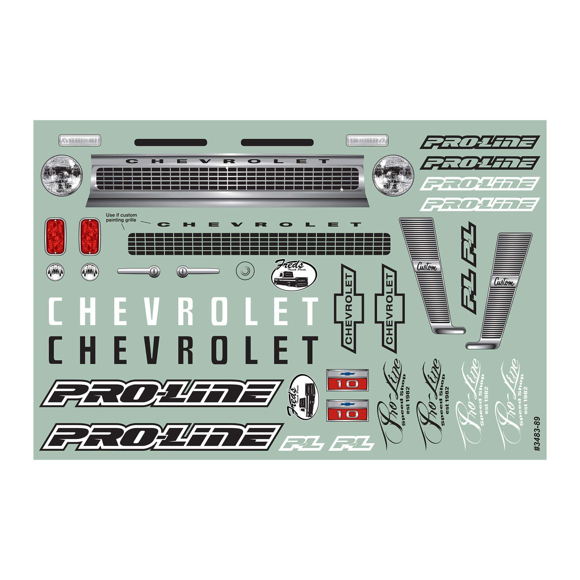 1/10 1966 Chevrolet C-10 Clear Body 12.3" (313mm) Wheelbase-10