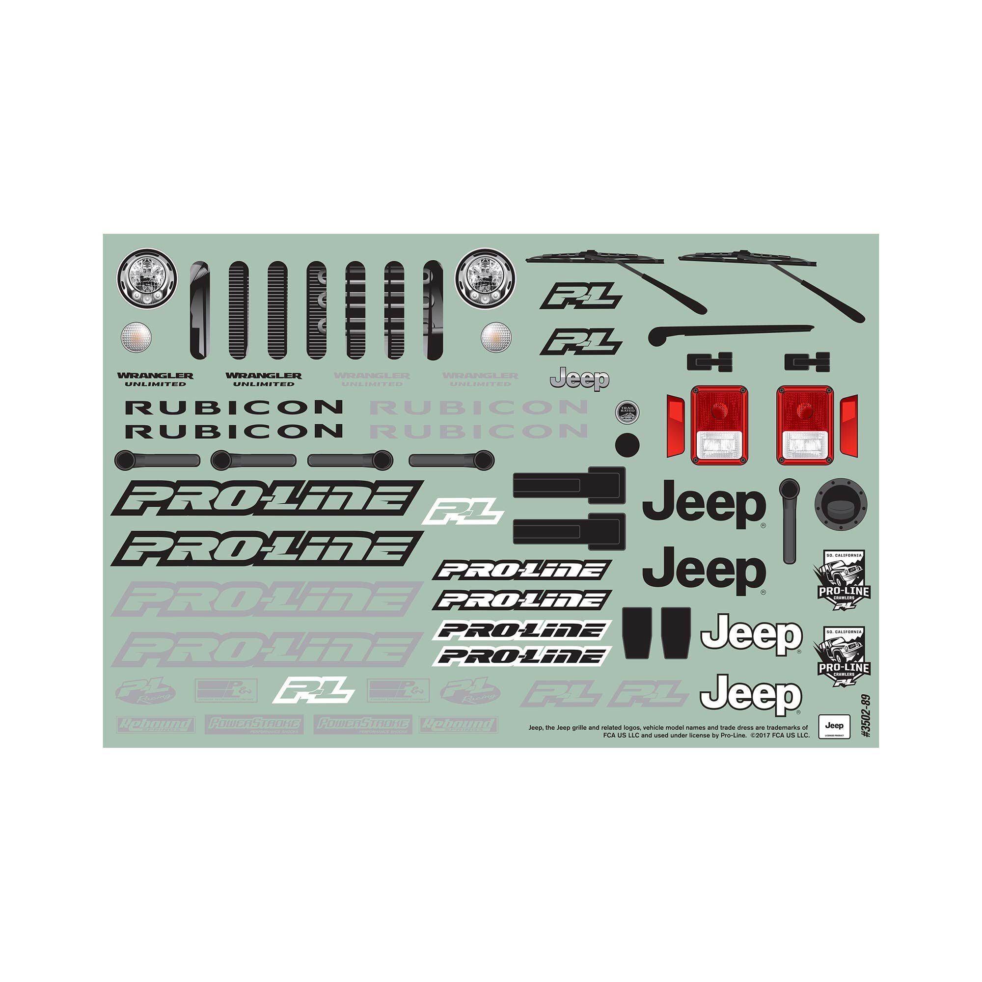 1/10 Jeep Wrangler Unlimited Rubicon Clr Body 12.8" WB TRX-4-12