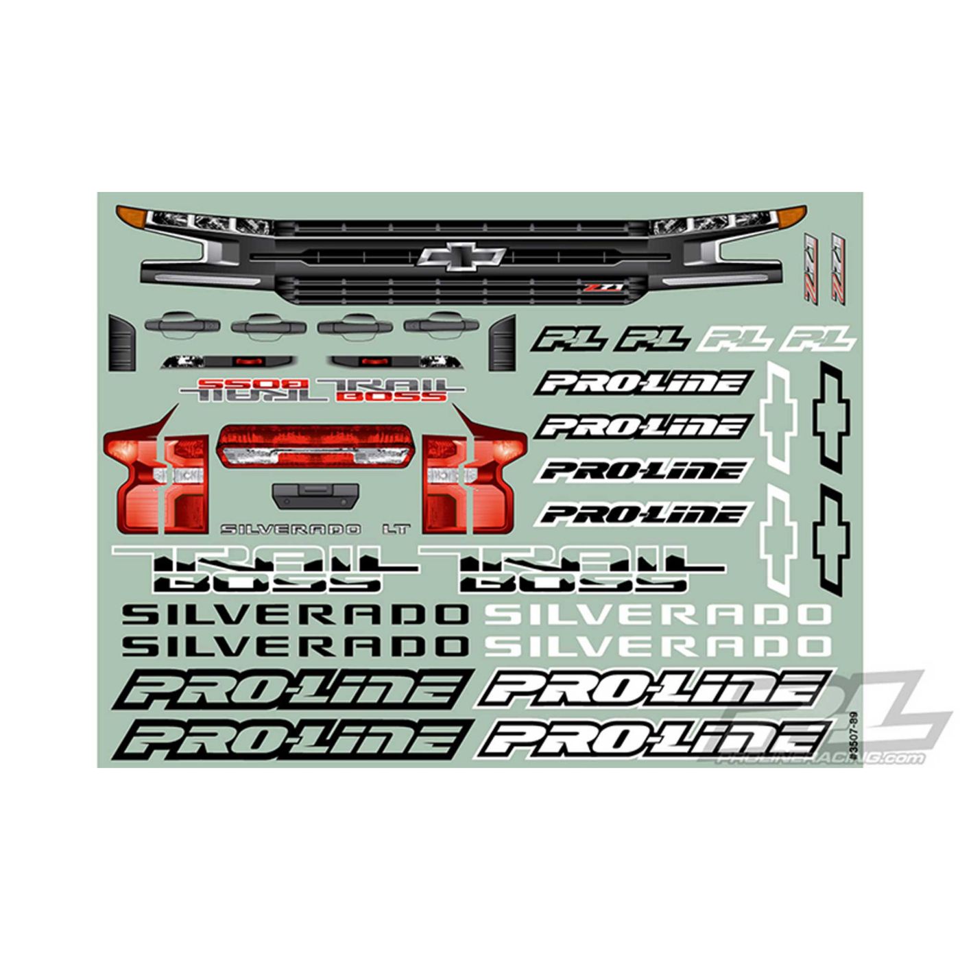 1/5 Pre-Cut 2019 Chevy Silverado Z71 Trail Boss Clear Body:-2