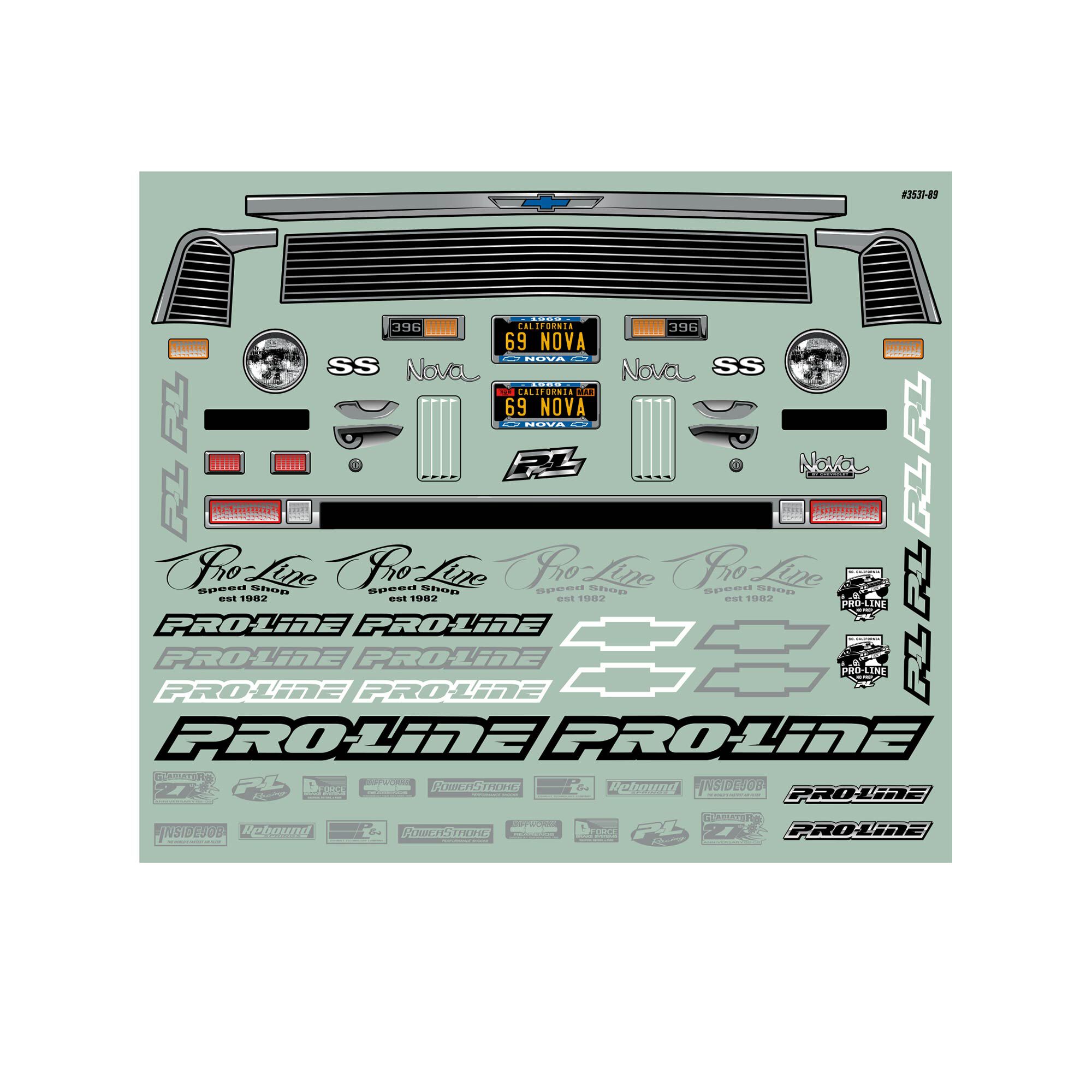 1/10 1969 Chevrolet Nova Clear Body: Drag Car-7