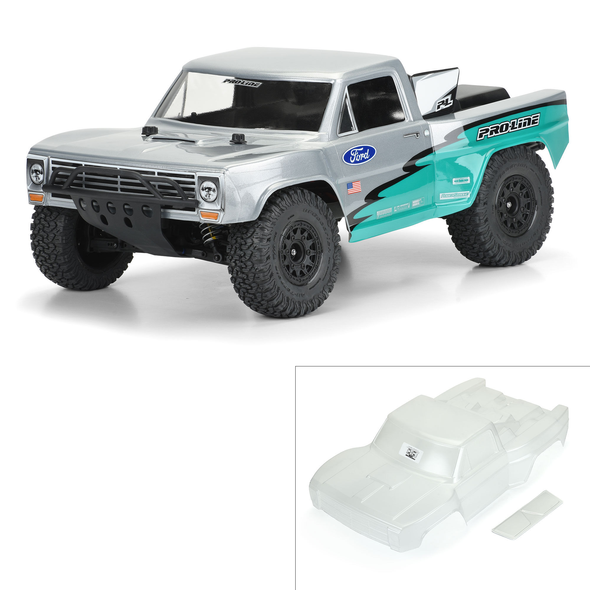 1/10 Pre-Cut 1967 Ford F-100 Race Truck Clear Body: Short Co
