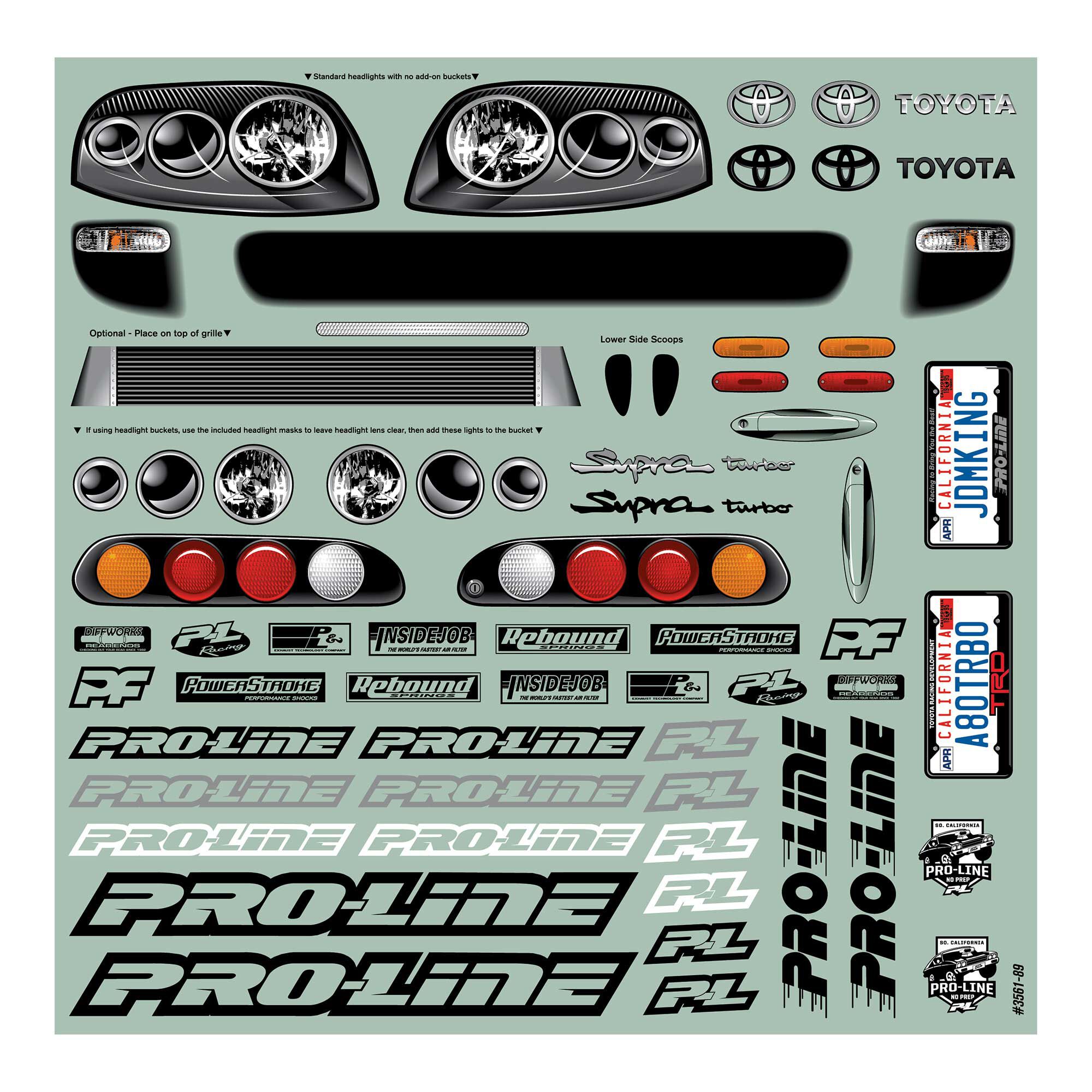 1/10 1995 Toyota Supra Clear Body: Drag Car-3