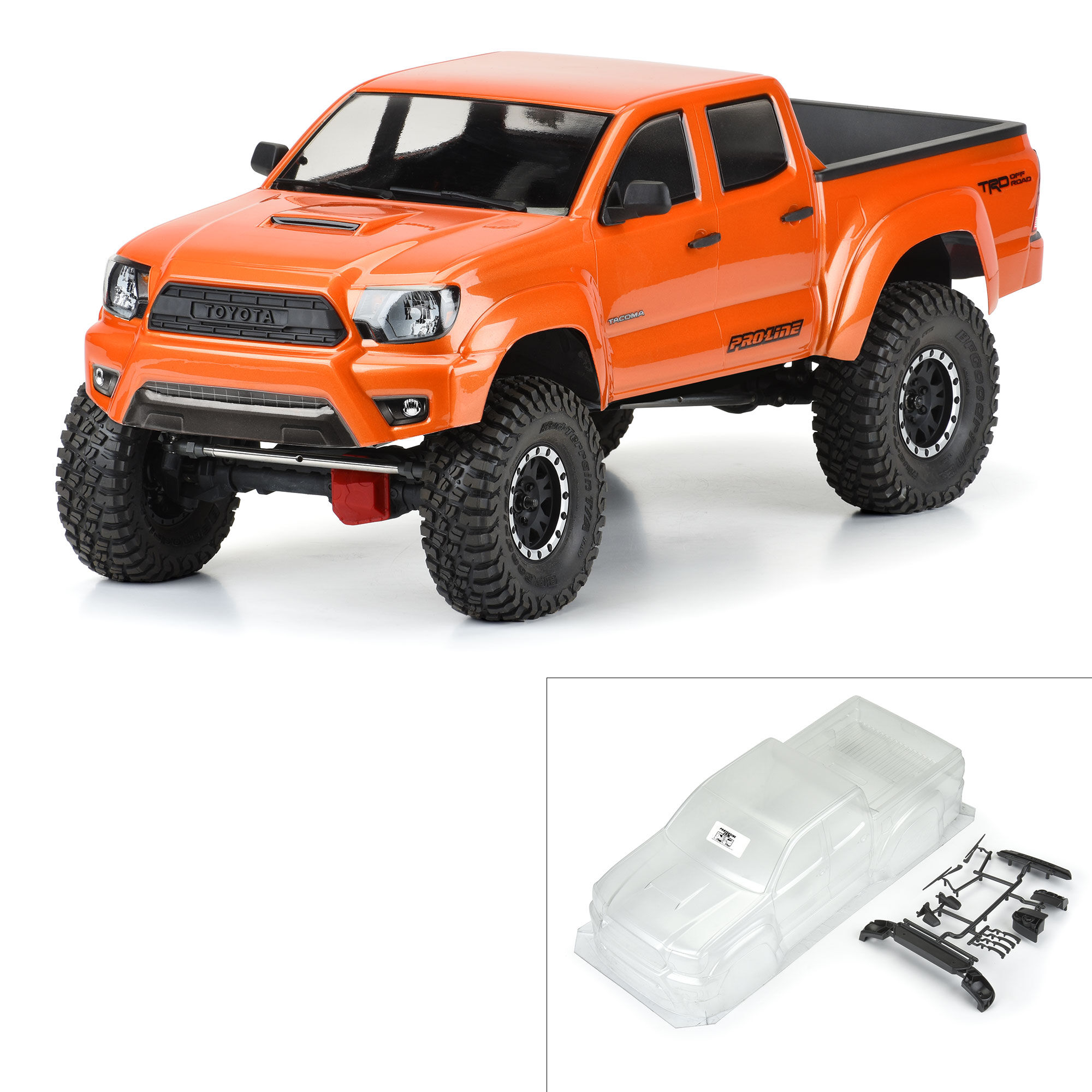 Pro-Line 1/10 2015 Toyota Tacoma TRD Pro Clear Body 12.3in (313mm) Wheelbase-2
