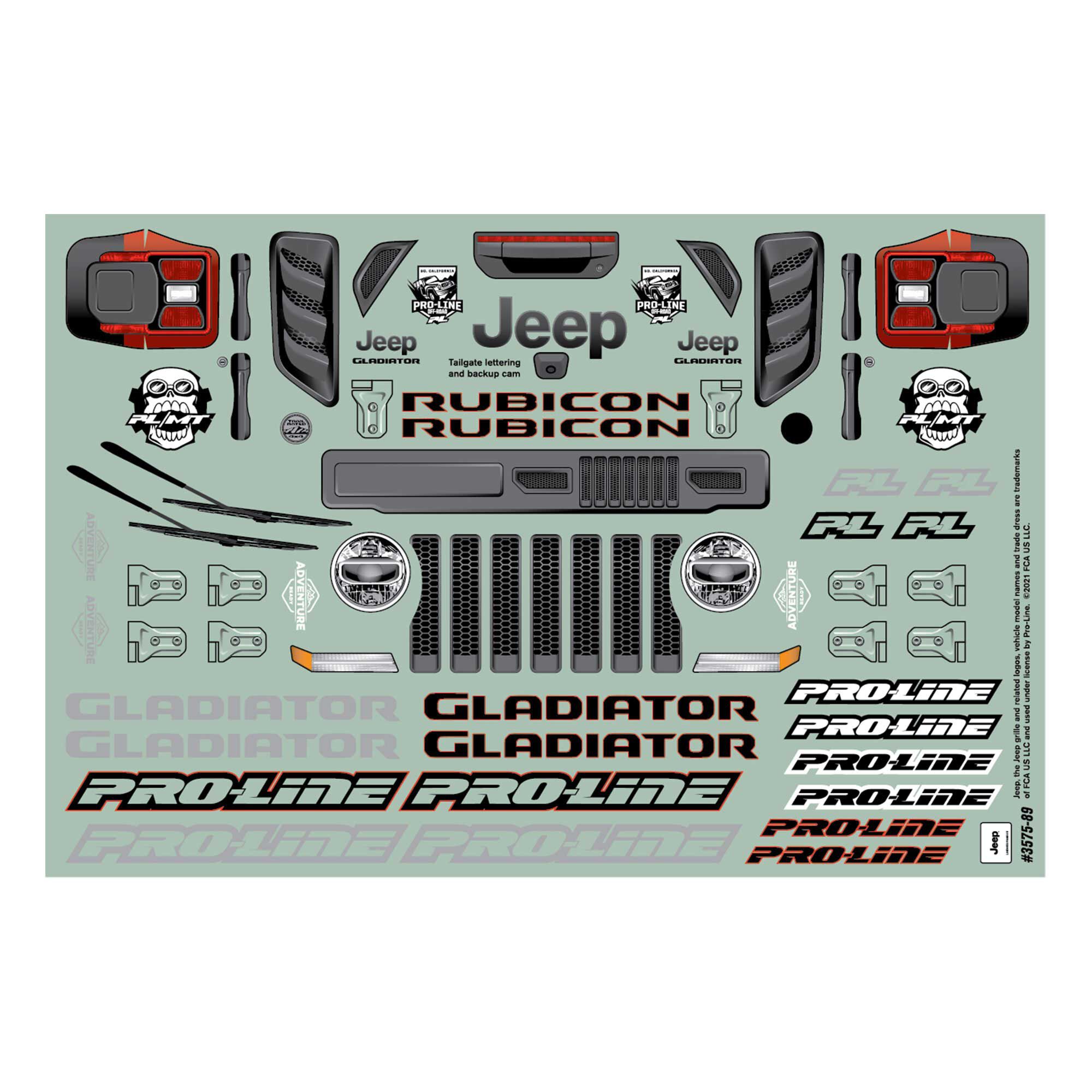 1/10 Jeep Gladiator Rubicon Clear Body: GRANITE-9