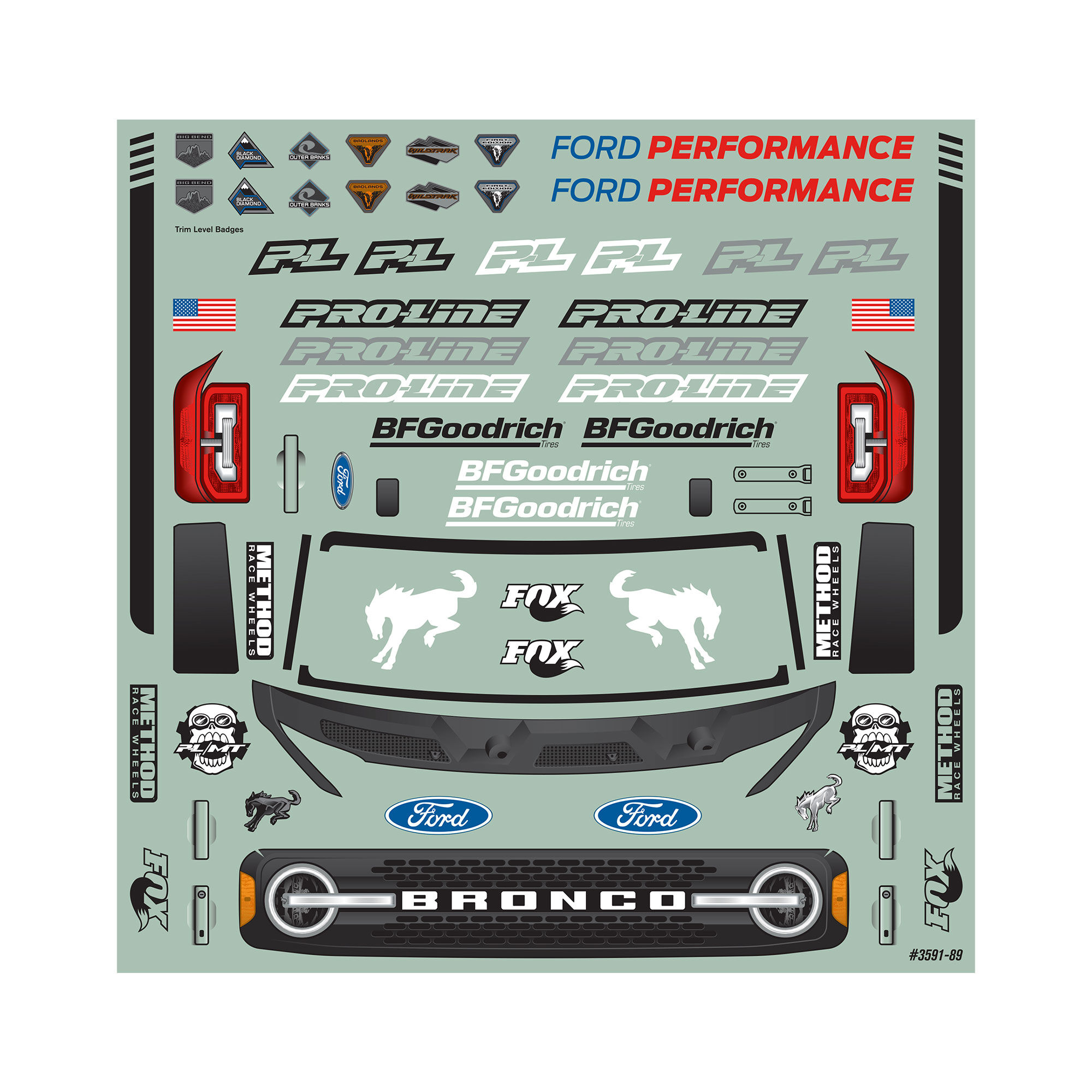 1/10 2021 Ford Bronco Clear Body: Granite, Vorteks-7