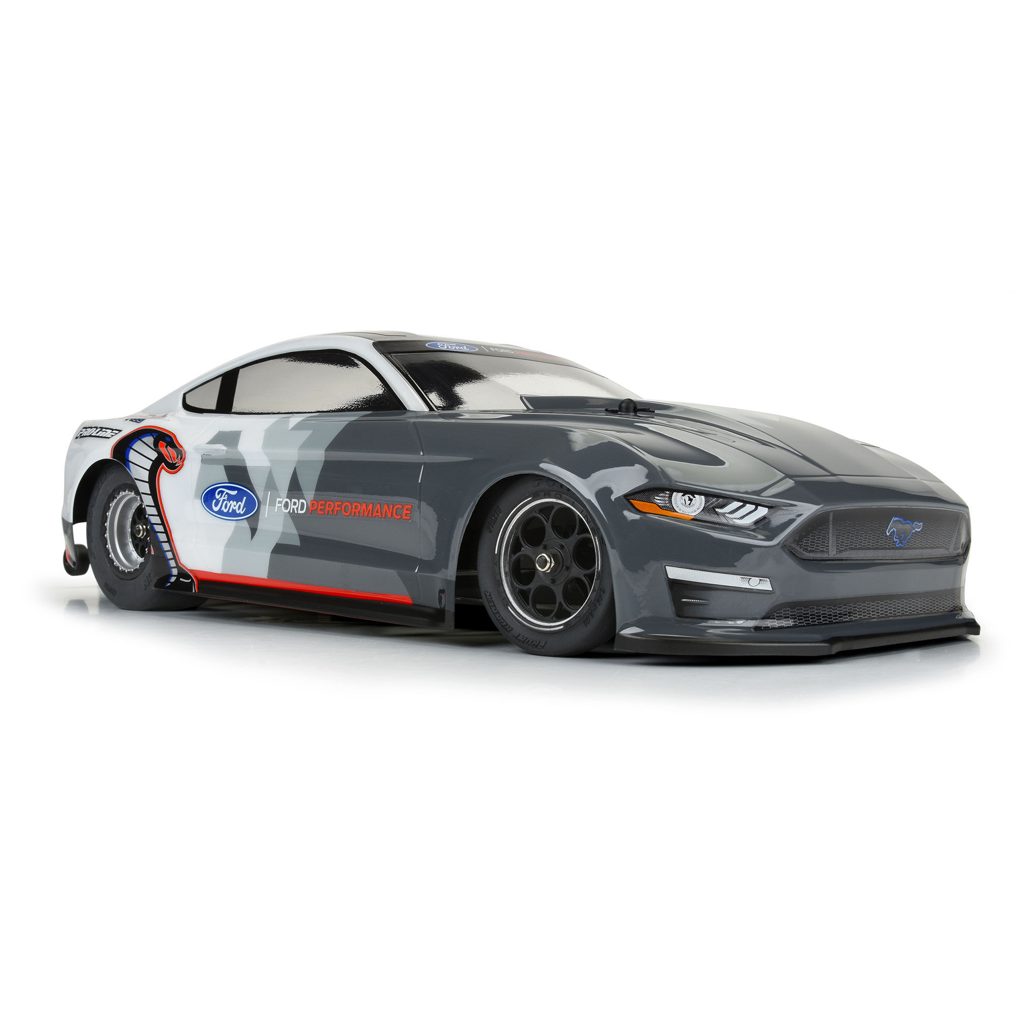 1/16 2021 Ford Mustang Cobra Jet Clear Body: Losi Mini Drag-6
