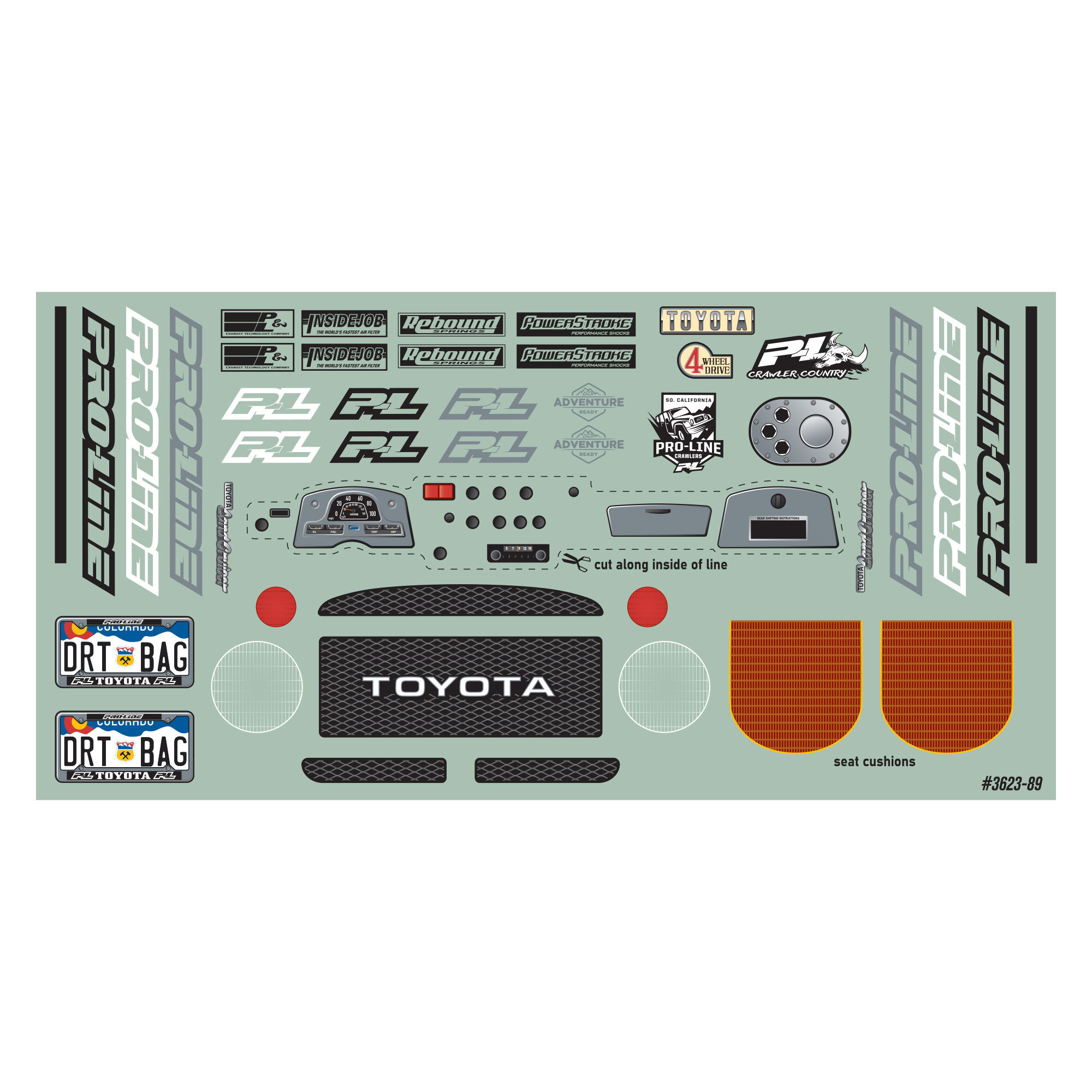 1/10 1979 Toyota Land Cruiser FJ40 Clear Body/Cage 12.3" WB-10