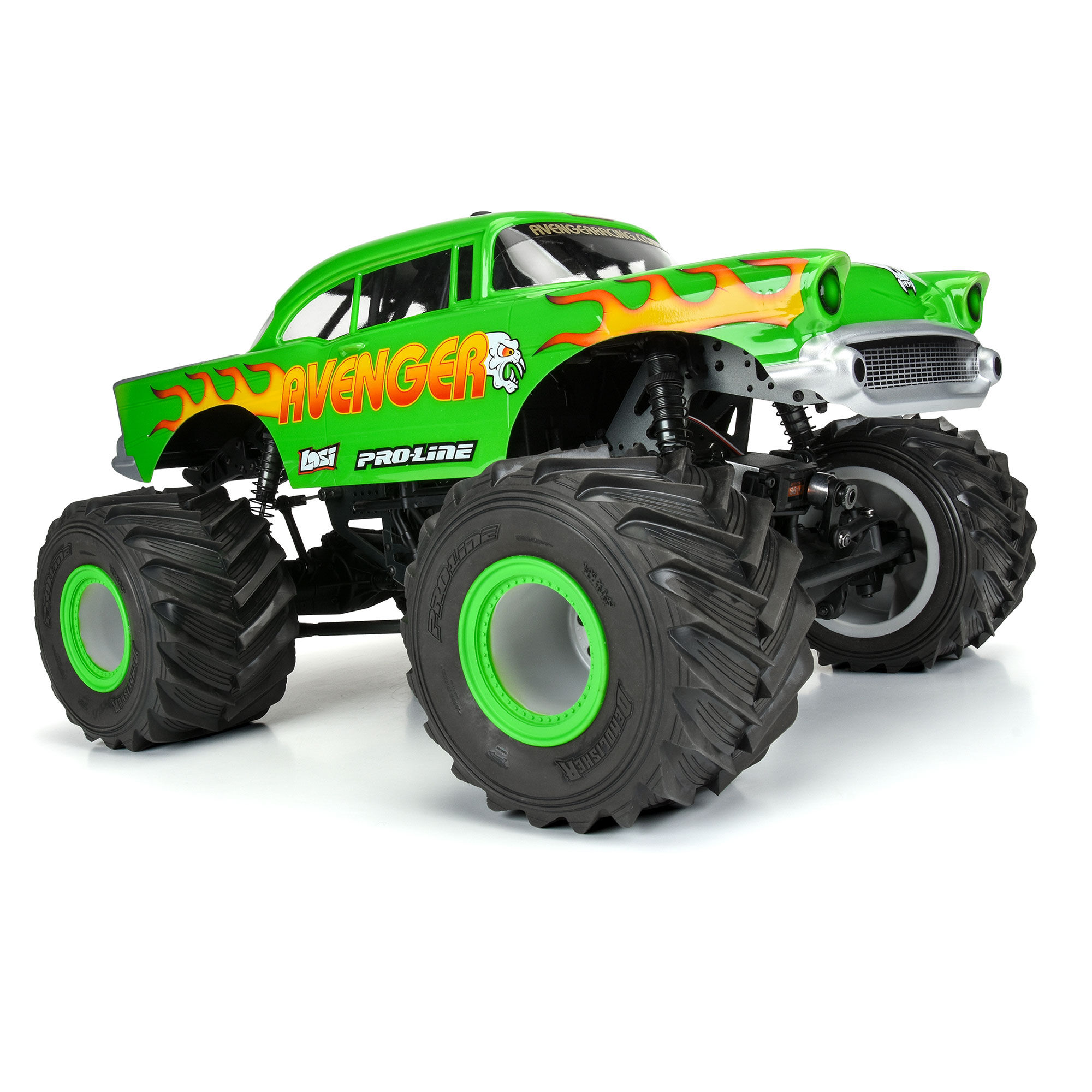 1/8 1957 Chevy Bel Air Avenger Clear Body: LMT,Crawler & MT-6
