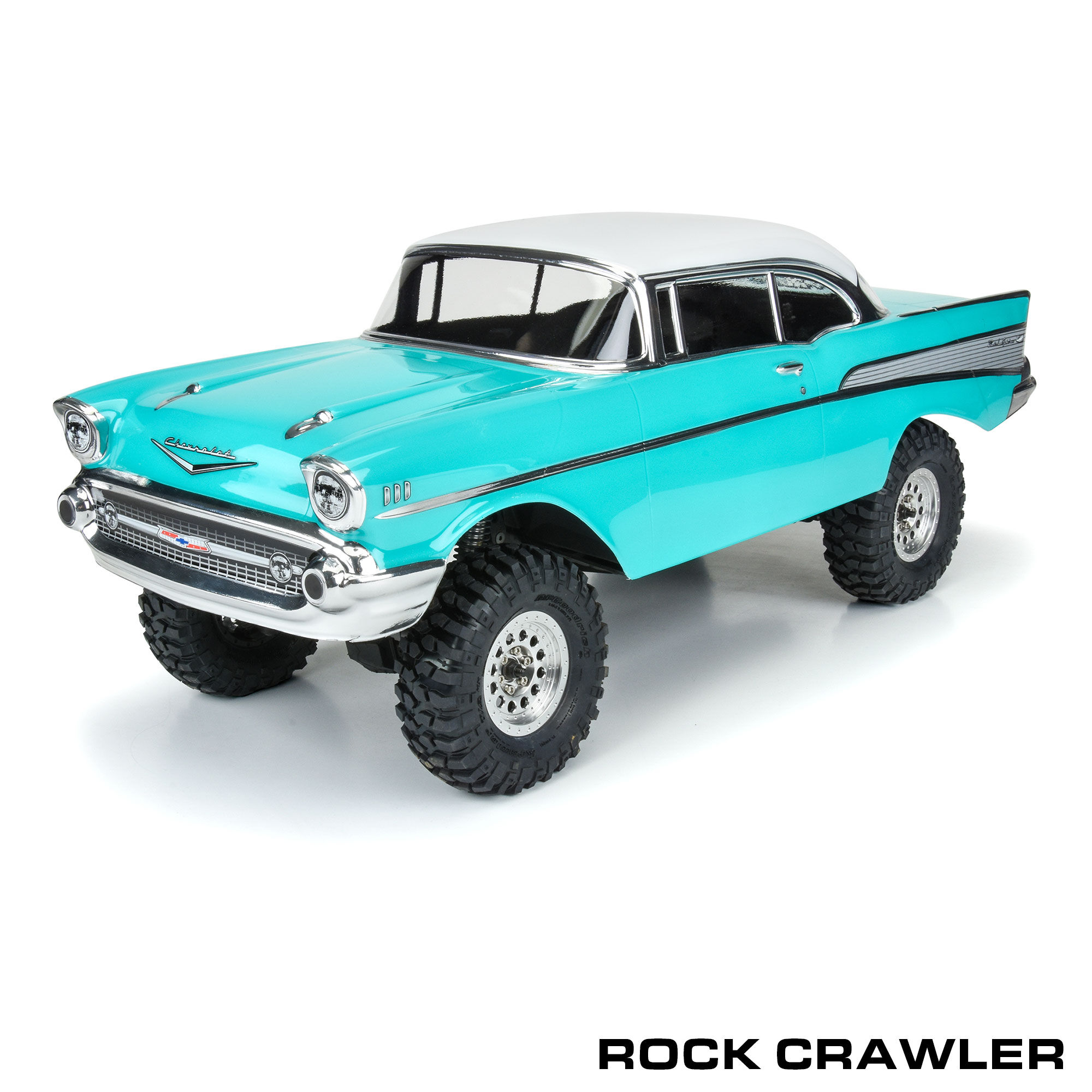 1/8 1957 Chevy Bel Air Avenger Clear Body: LMT,Crawler & MT-7