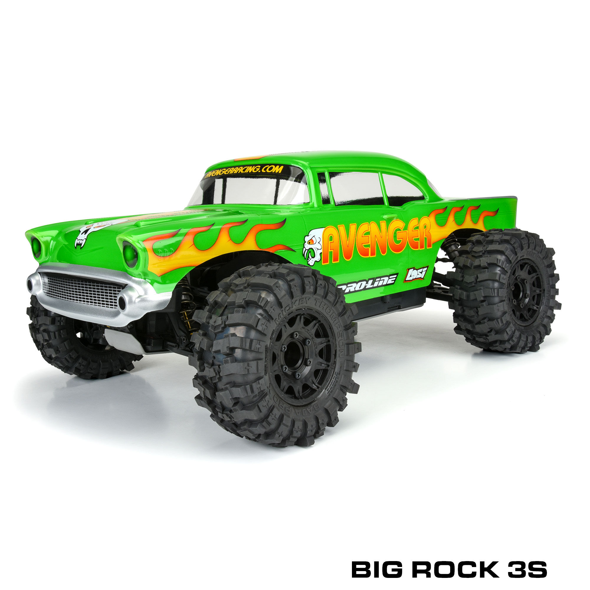 1/8 1957 Chevy Bel Air Avenger Clear Body: LMT,Crawler & MT-9