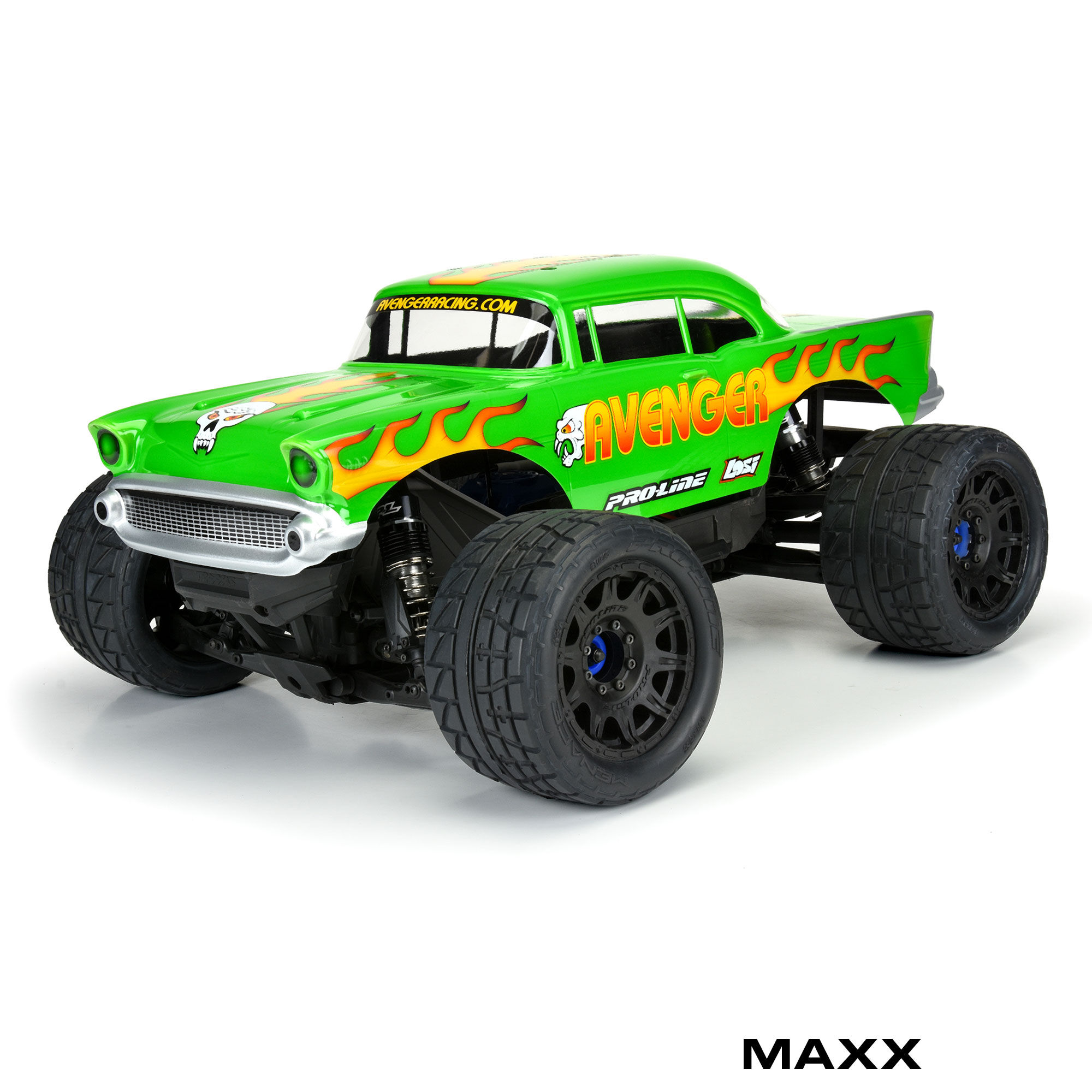 1/8 1957 Chevy Bel Air Avenger Clear Body: LMT,Crawler & MT-10