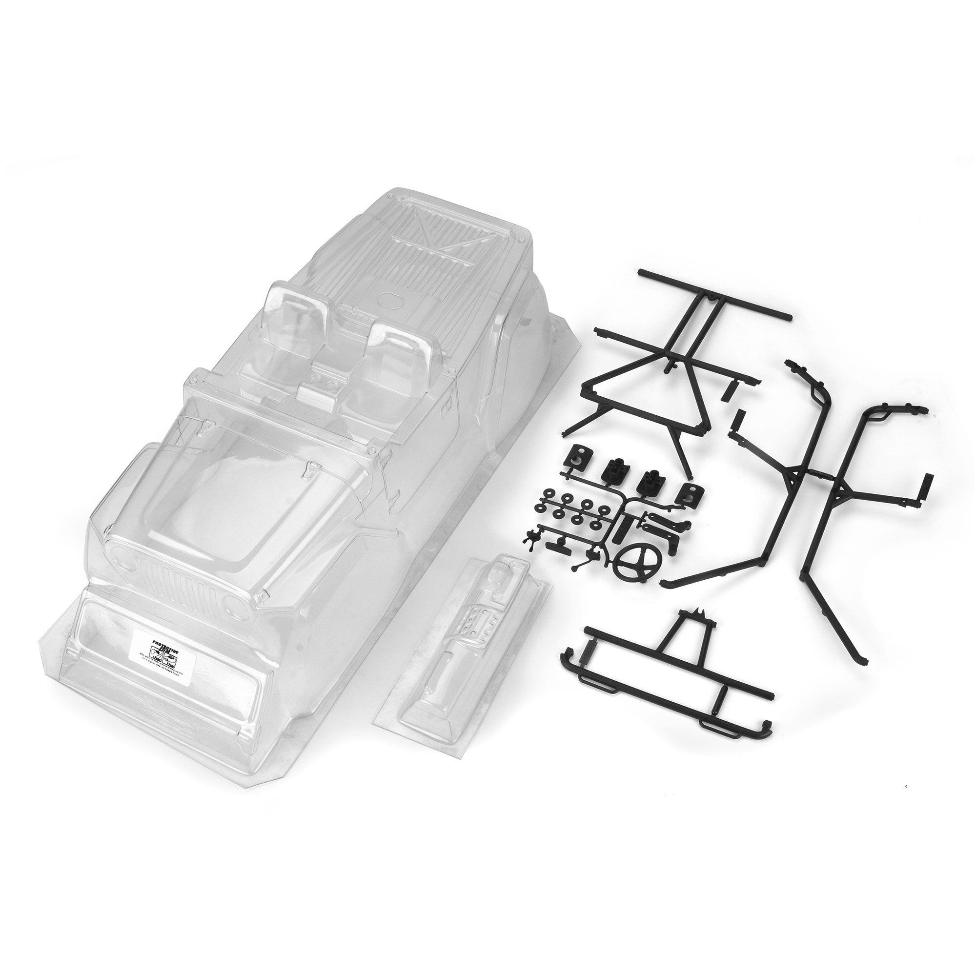 1/10 2004 Jeep LJ Clear Body/Trail Cage 12.3" Wheelbase Craw-2