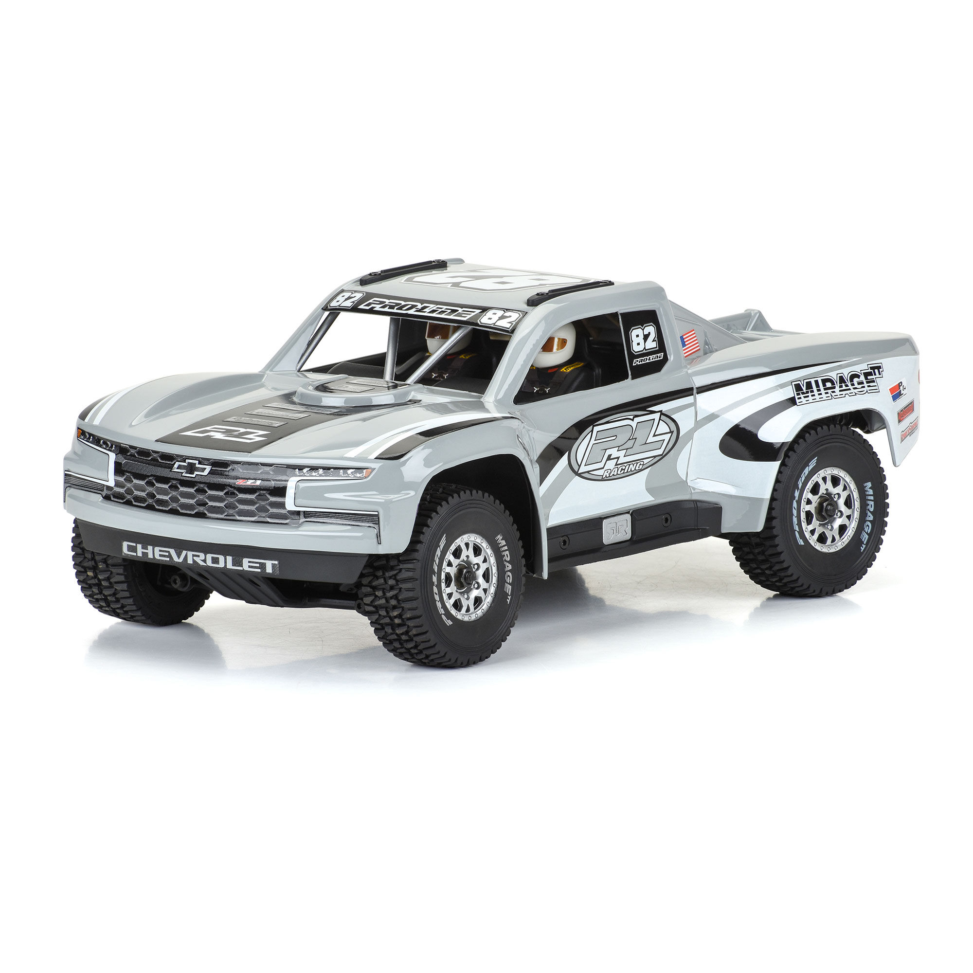 1/16 Pre-Cut 2019 Chevy Trophy Truck Tough-Color Gray Body:-2