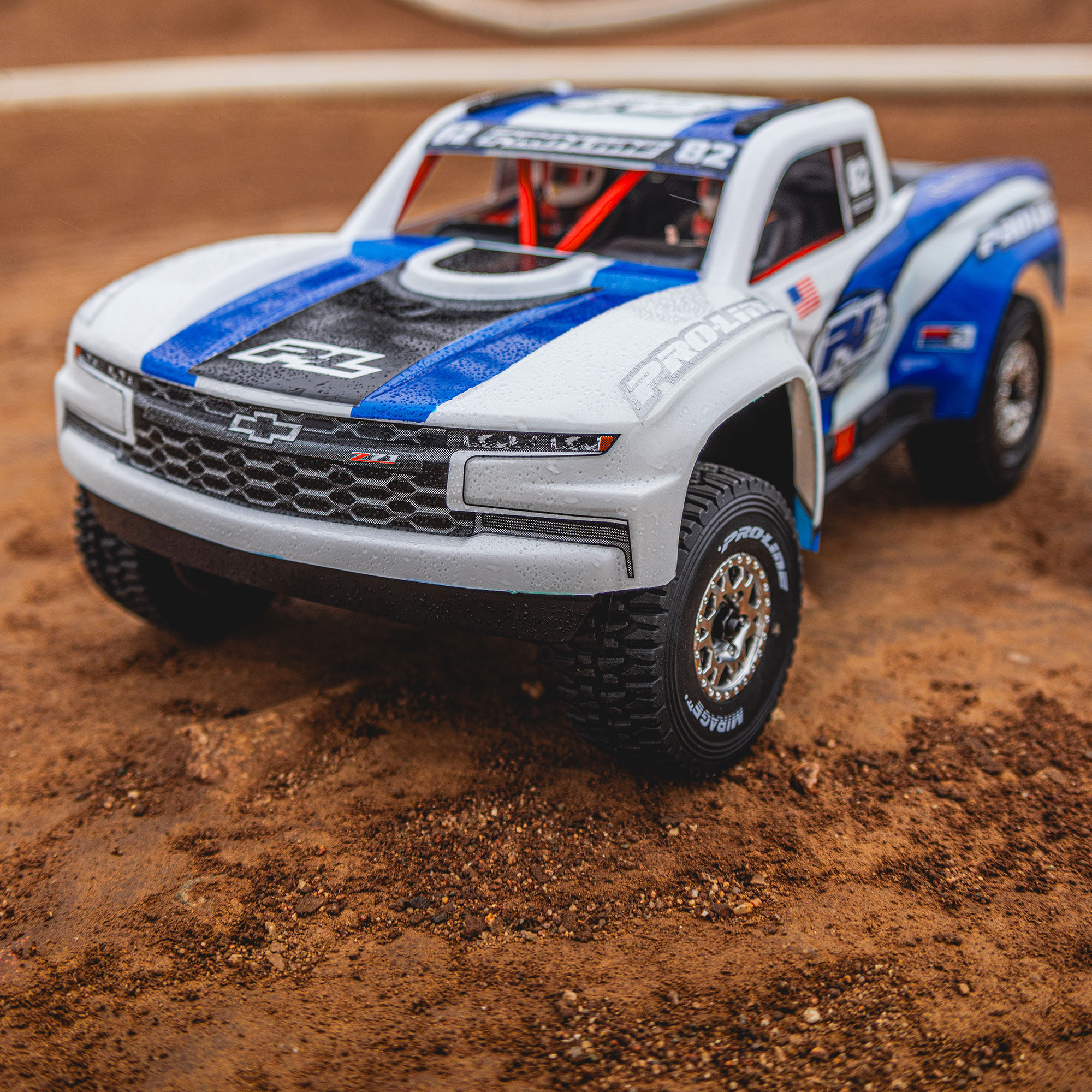 1/16 Pre-Cut 2019 Chevy Silverado Trophy Truck Clear Body: G-8