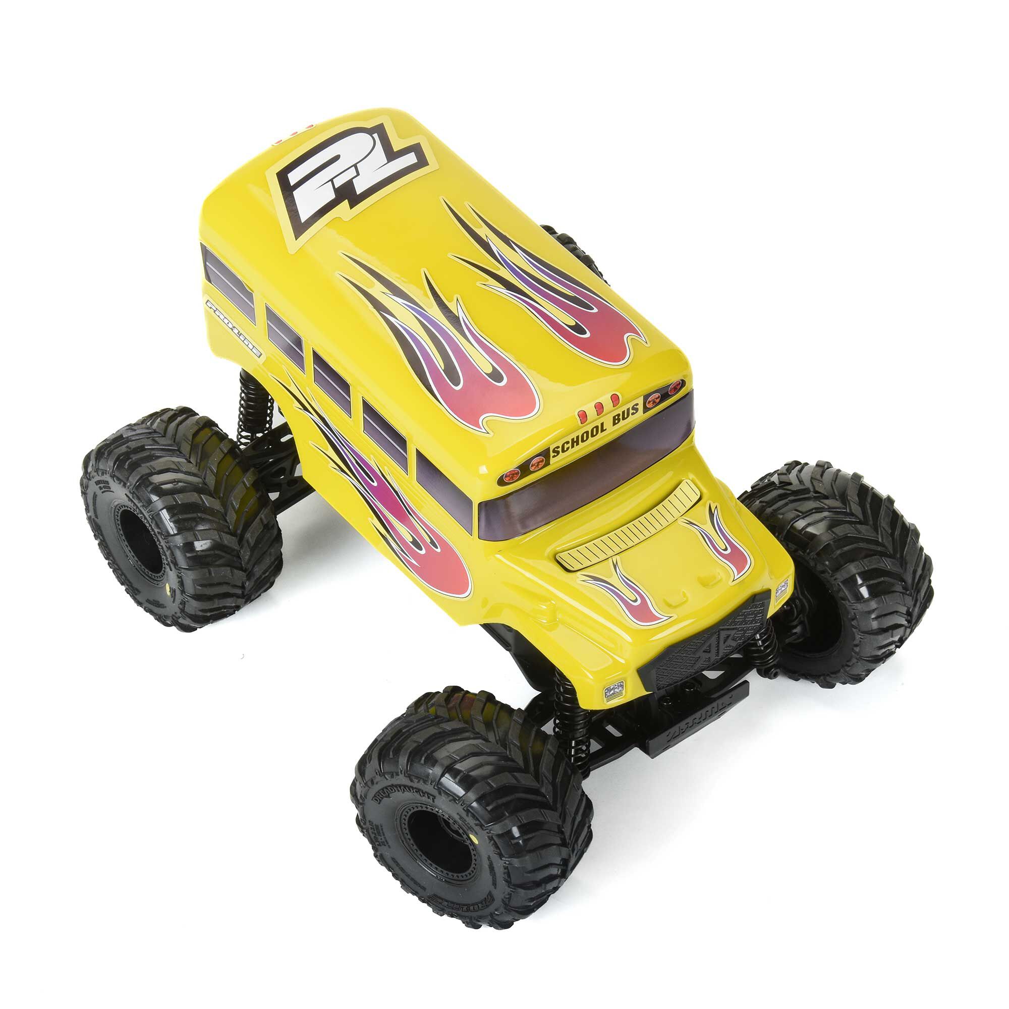 Pre-Cut/Pre-Painted (School Bus) Yellow Body for ARRMA GORGO-4