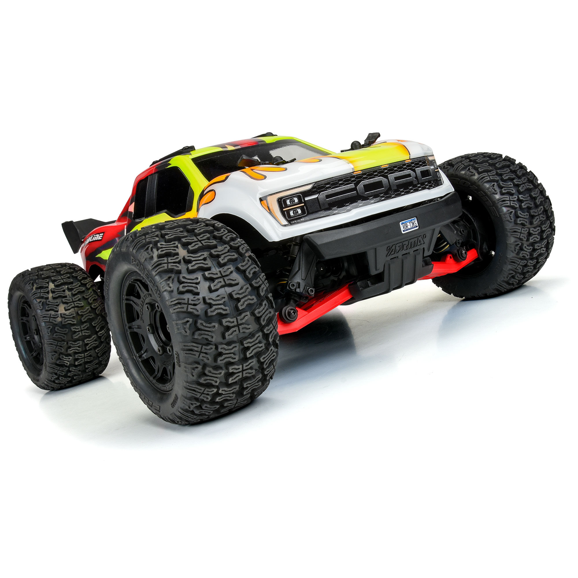 Bash Armor Front Suspension Arms (Red) for ARRMA 3S Vehicles-6