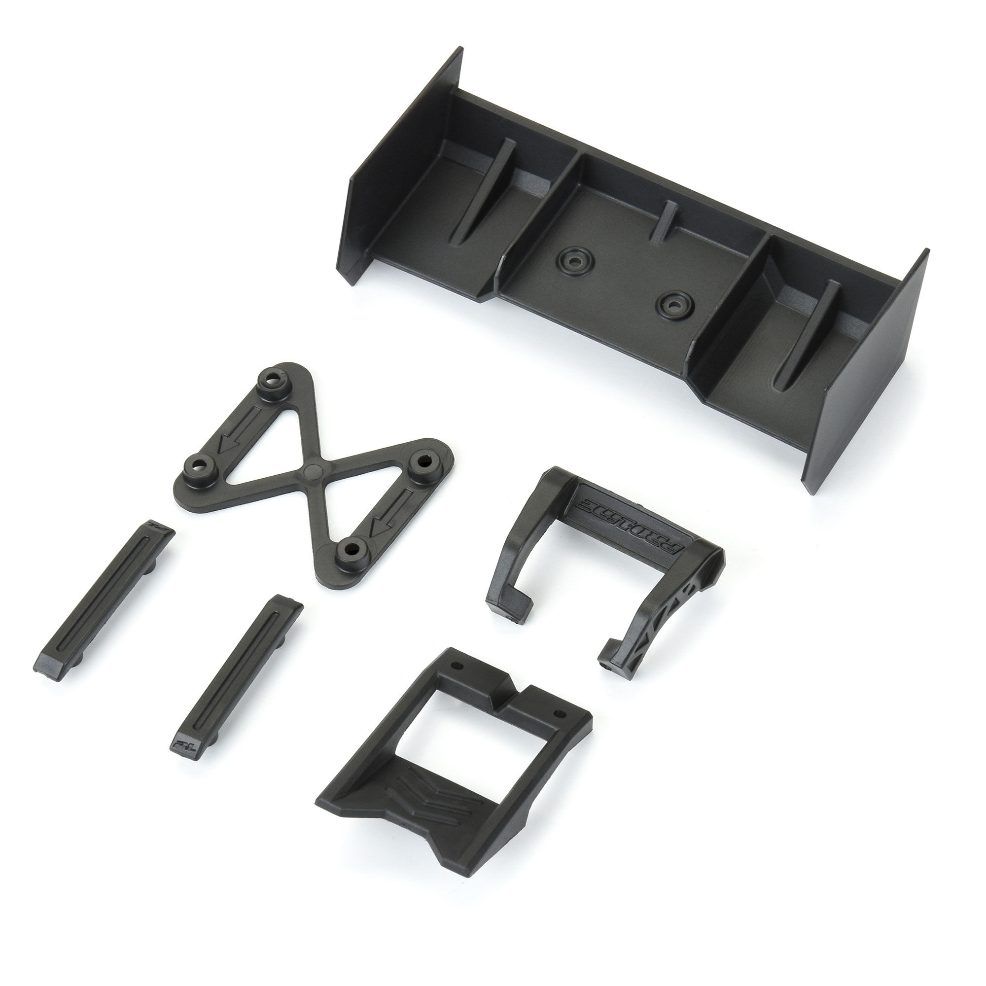 1/18 Sector Wing Set and Roof Skids Black: Granite GROM-2