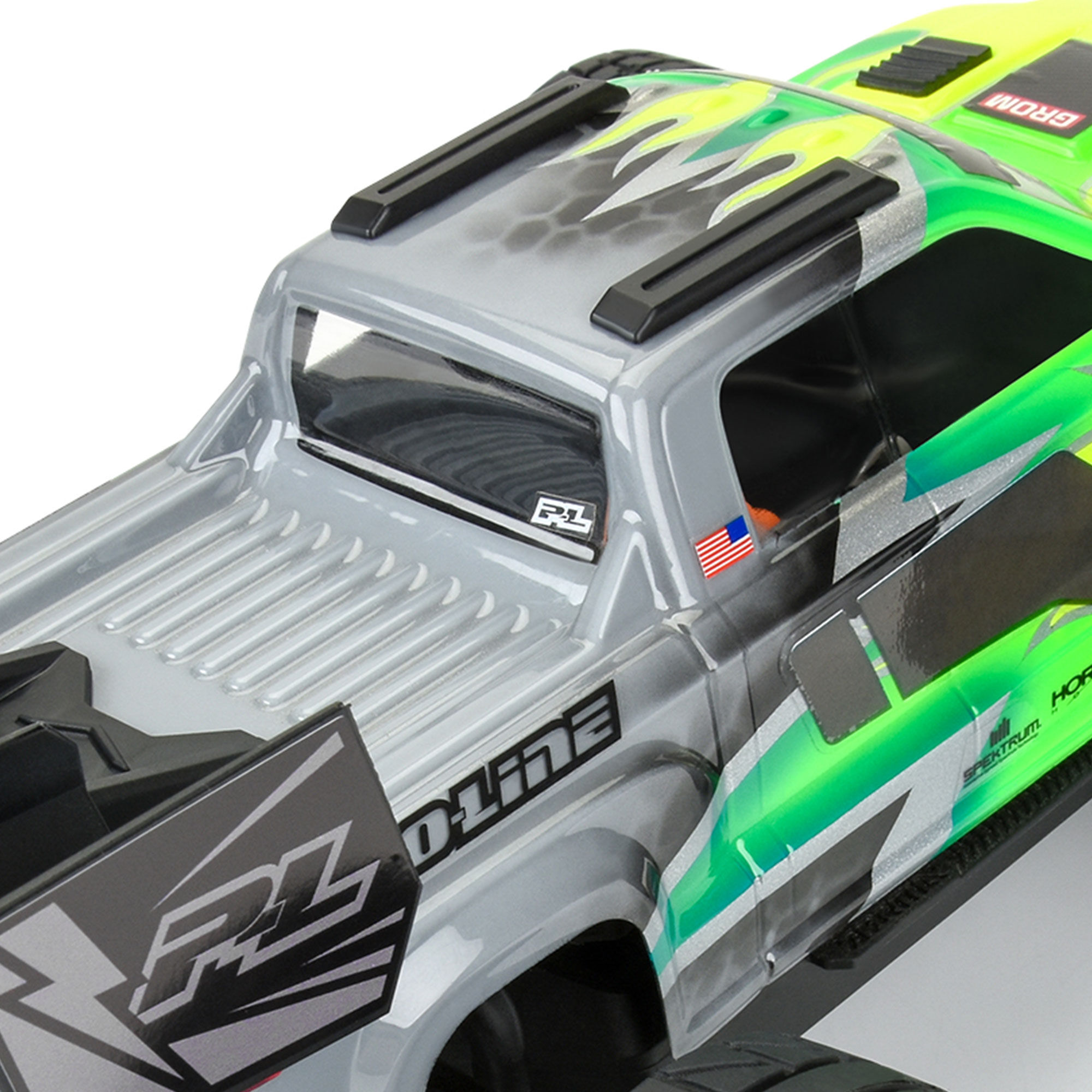 1/18 Sector Wing Set and Roof Skids Black: Granite GROM-6