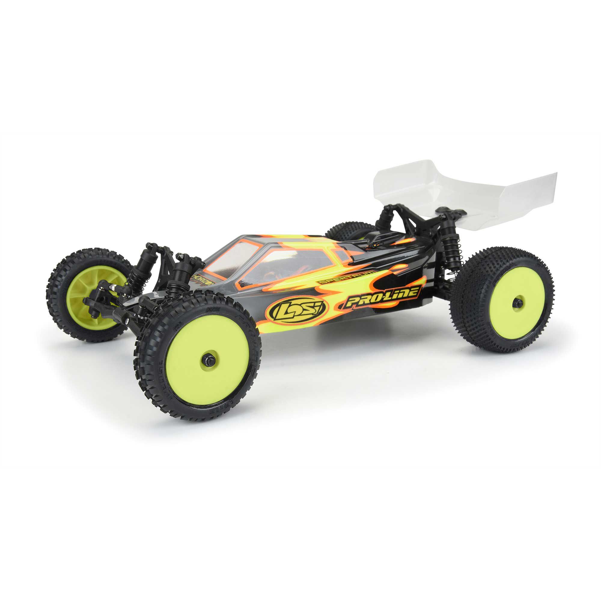 1/18 Wedge Front Carpet Mini-B Tires Mounted 8mm Yellow Whee-5