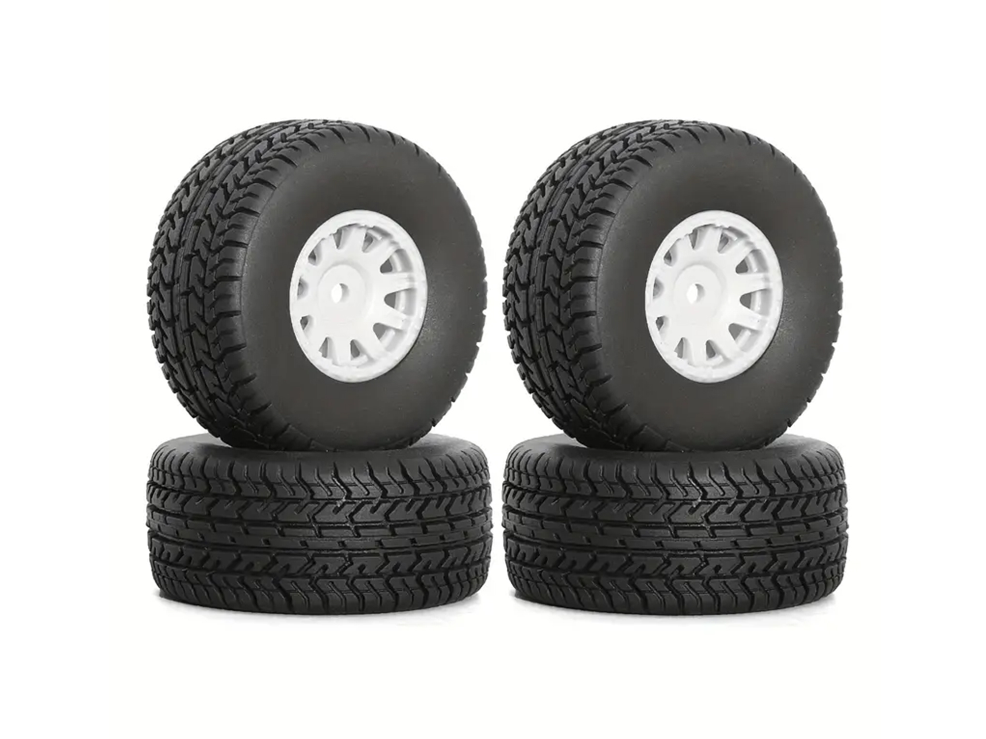 On-Road Tyre w/ White Rim, 1/18 Mojave