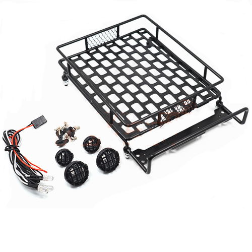 Roof Rack w/Spot Lights 1/10th