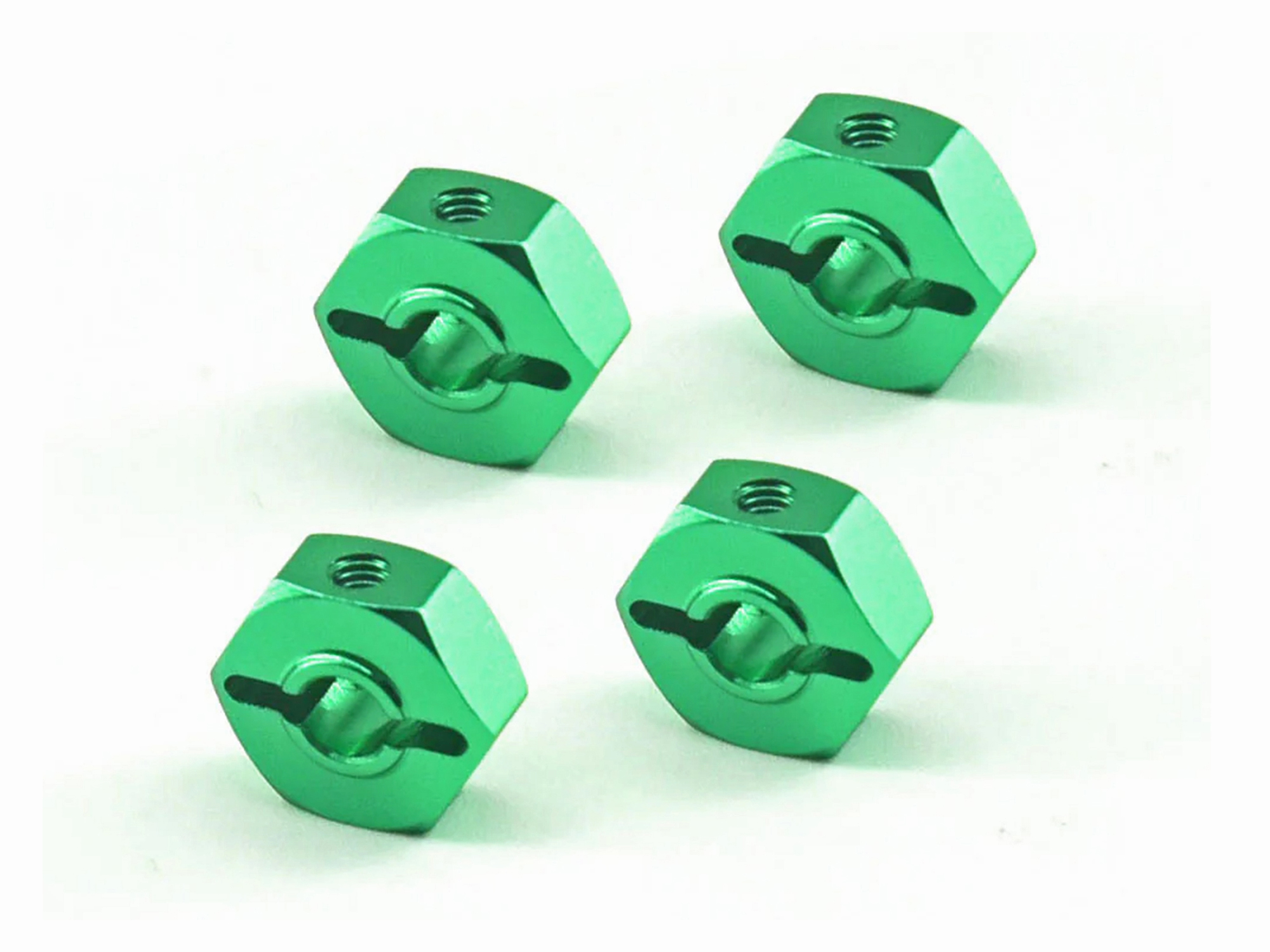 wheel-hex-12mm-green-alum-4pcs-lmt-mini