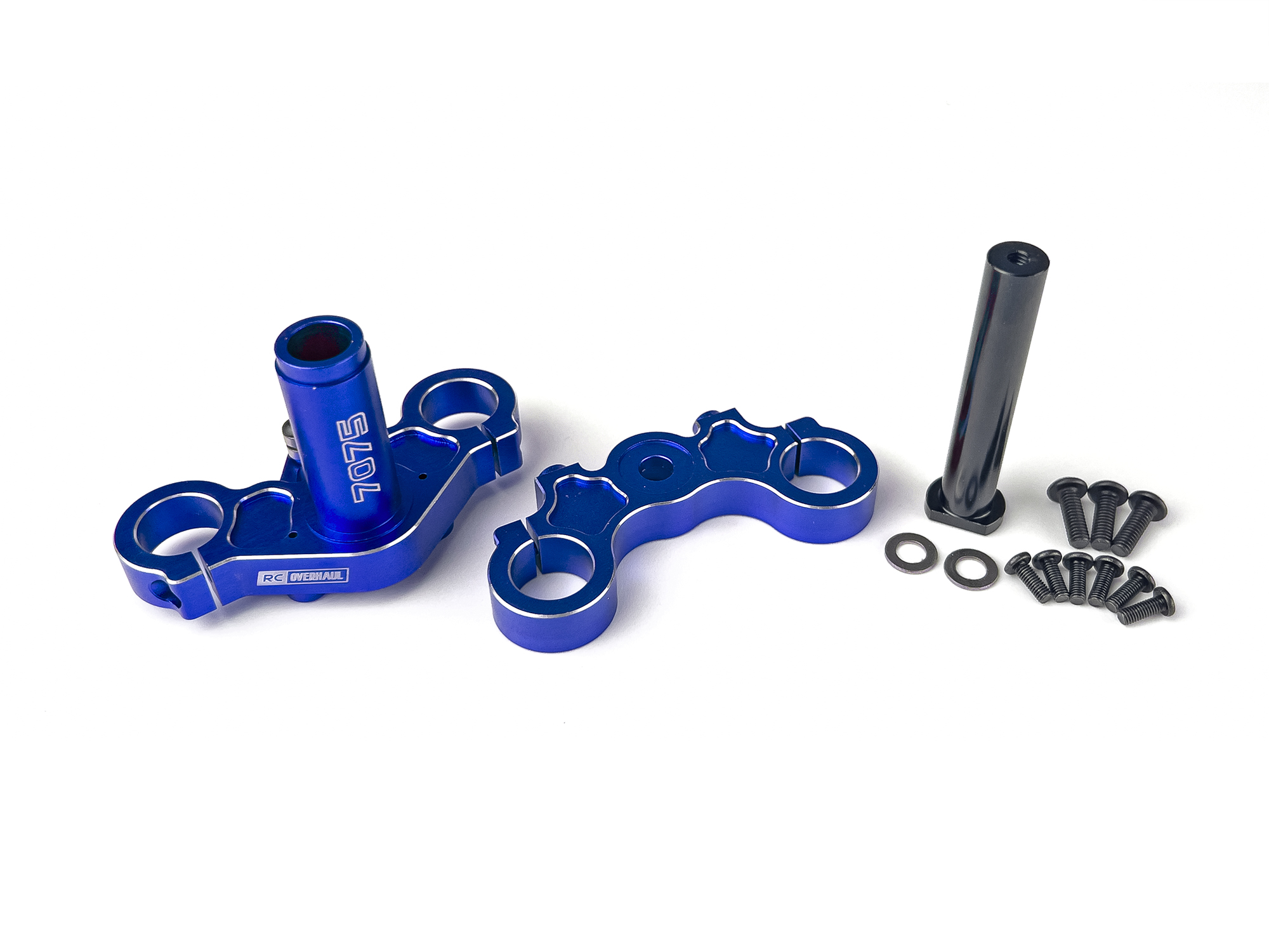 Aluminum Triple Clamp Set, Promoto, Blue-4