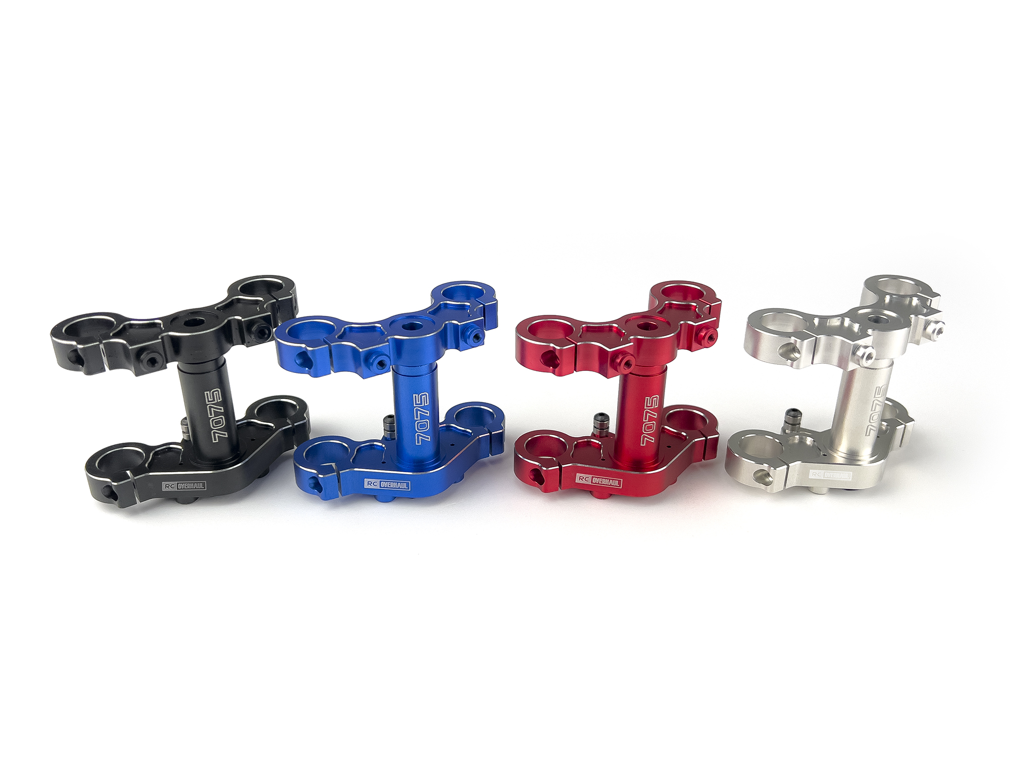 Aluminum Triple Clamp Set, Promoto, Blue-7
