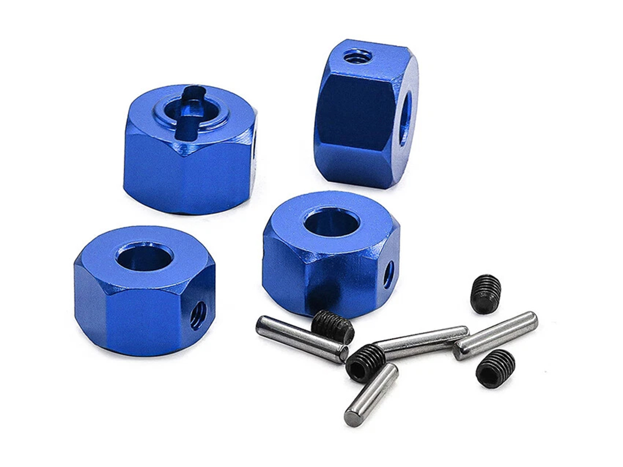 Aluminium Hex Drive (pk4), Blue, Traxxas Mini Maxx