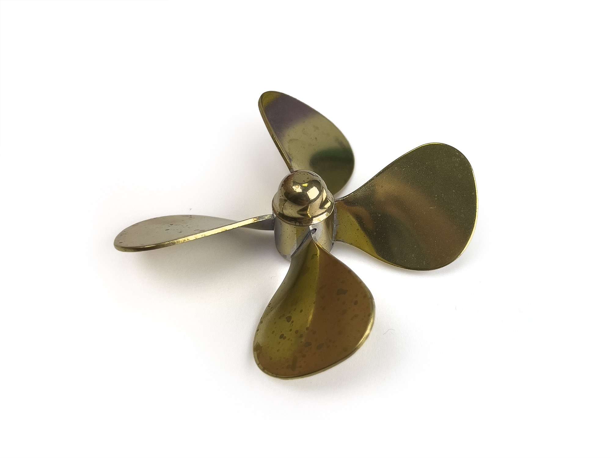 Brass Propeller (Classic), 4 Blade, 75mm, M4, RH