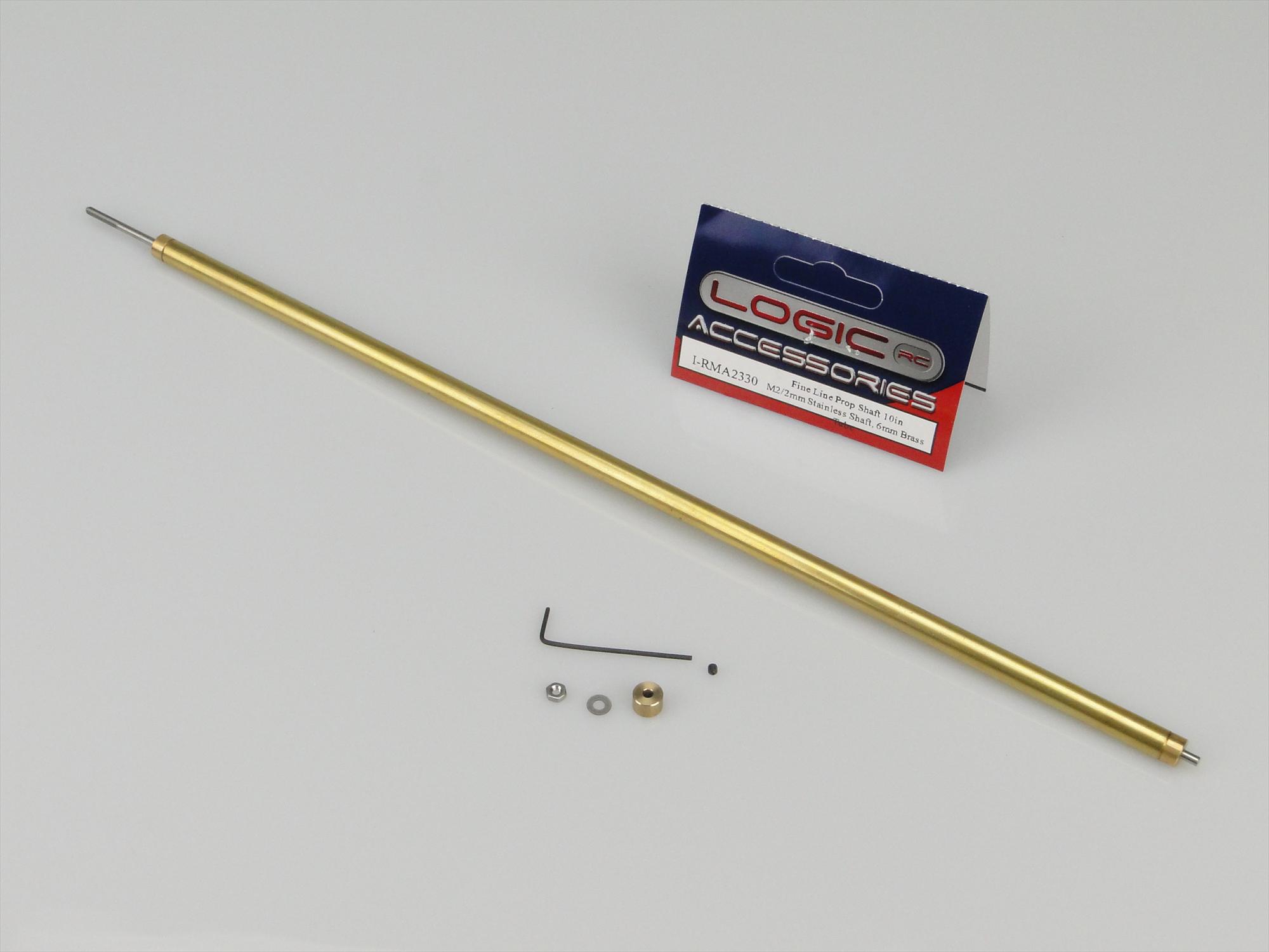 Fine Line Prop Shaft 10in M2/2mm Stainless 6mm dia Tube-2