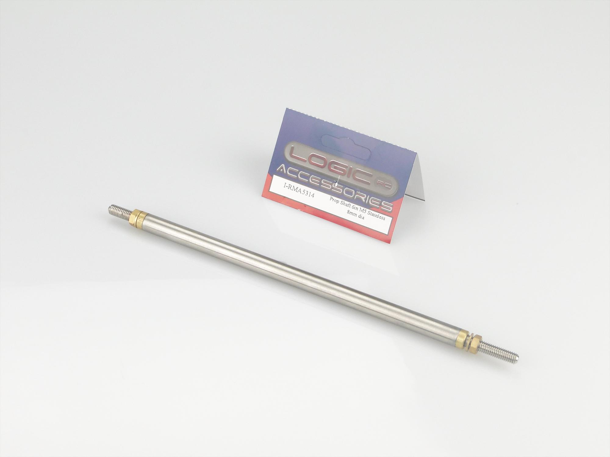 Prop Shaft 6in M5 Stainless 8mm dia-2