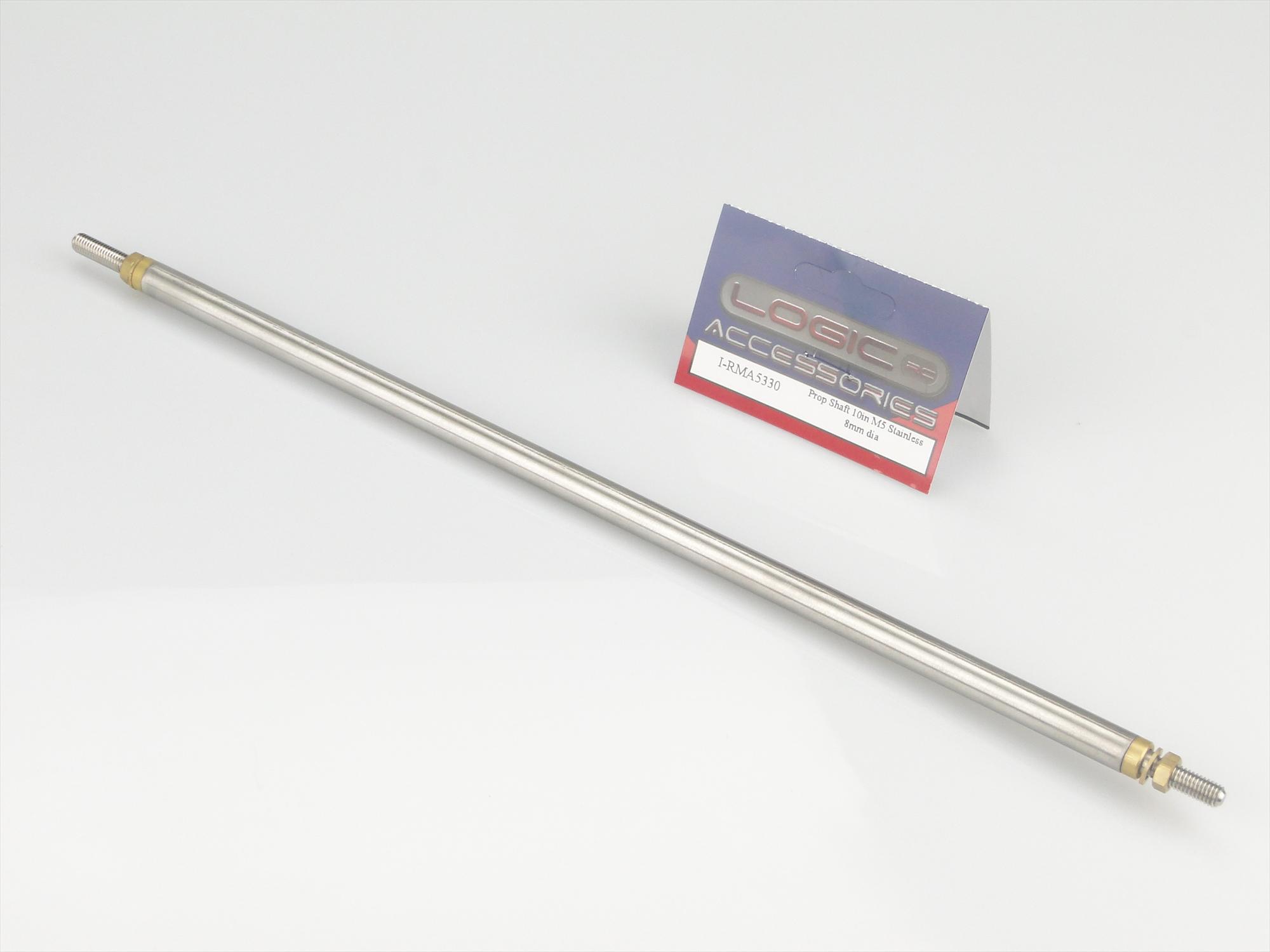 Prop Shaft 10in M5 Stainless 8mm dia-2