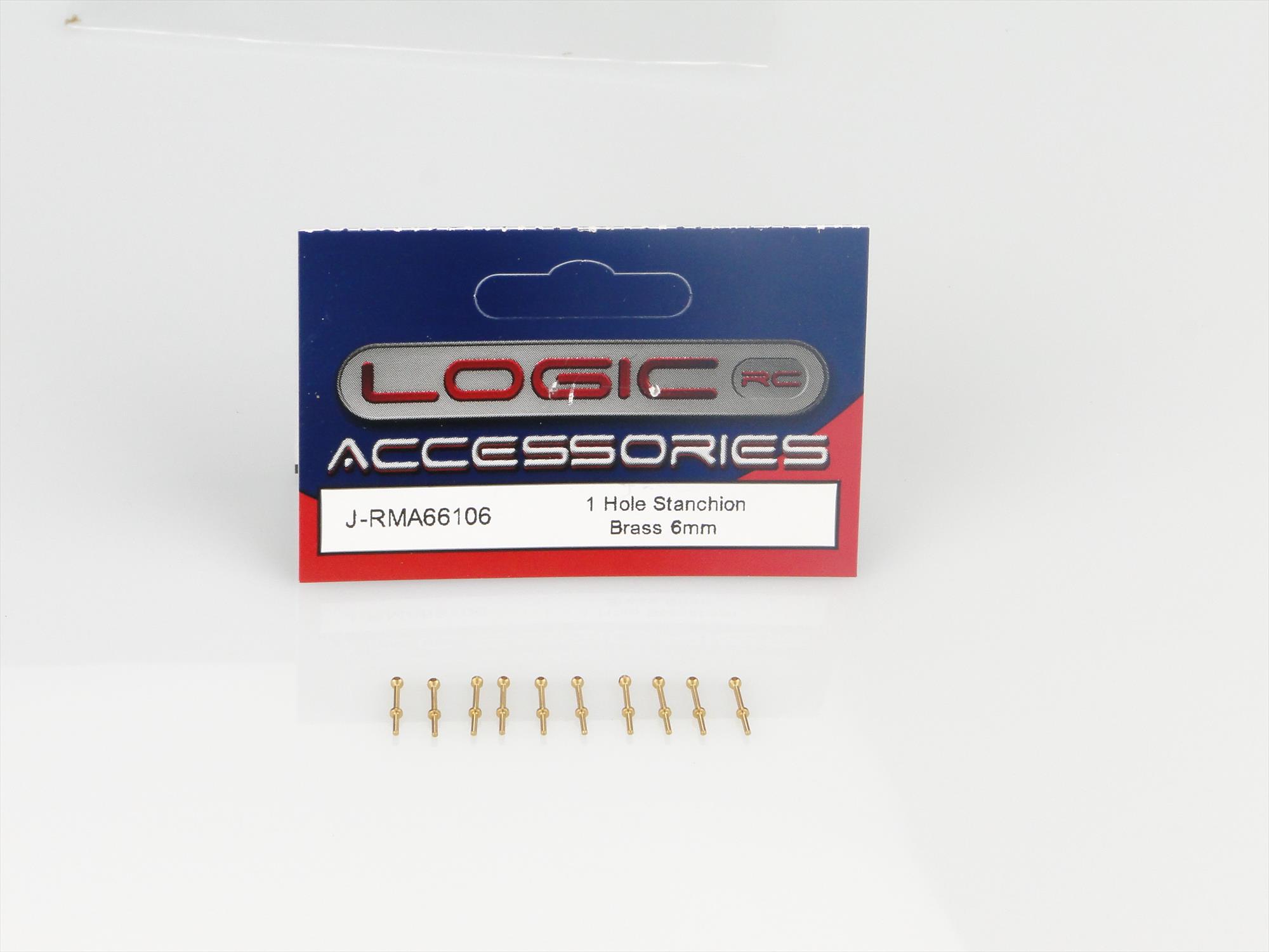 1 Hole Stanchion, Brass 6mm (Pk10)-4