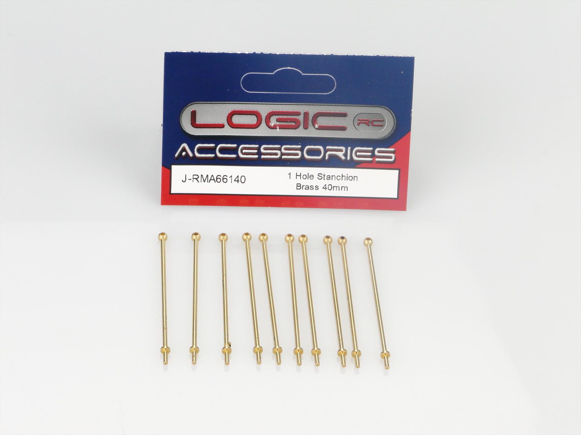 1 Hole Stanchion, Brass 40mm (Pk10)-4