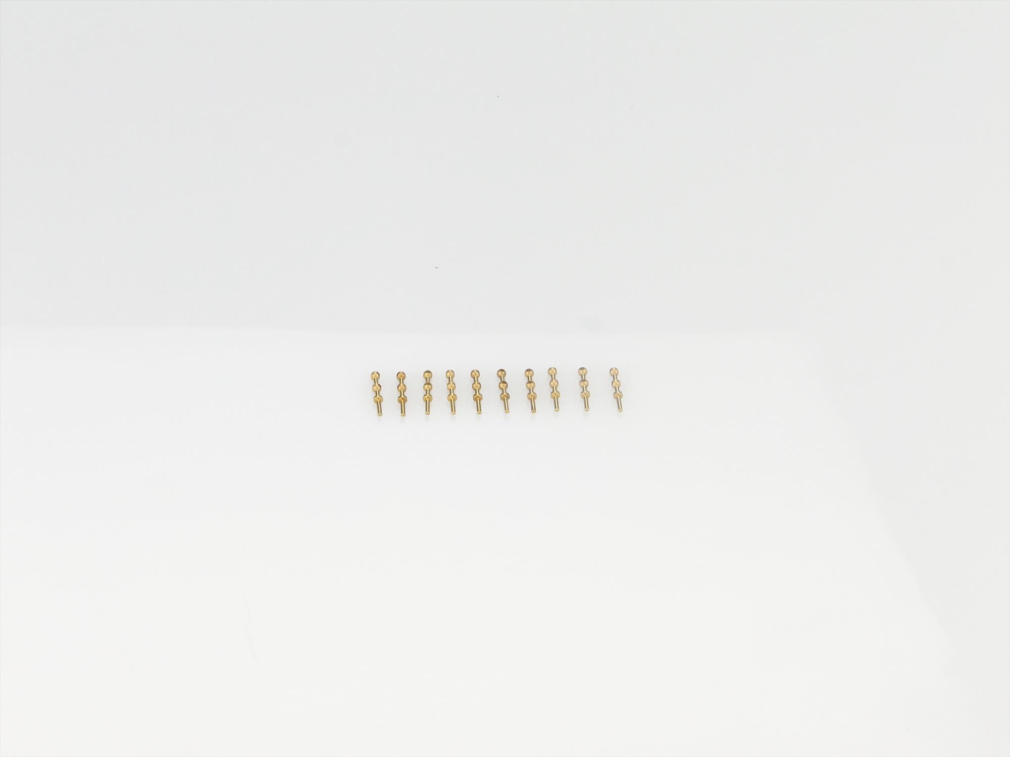 2 Hole Stanchion, Brass 6mm (Pk10)-2