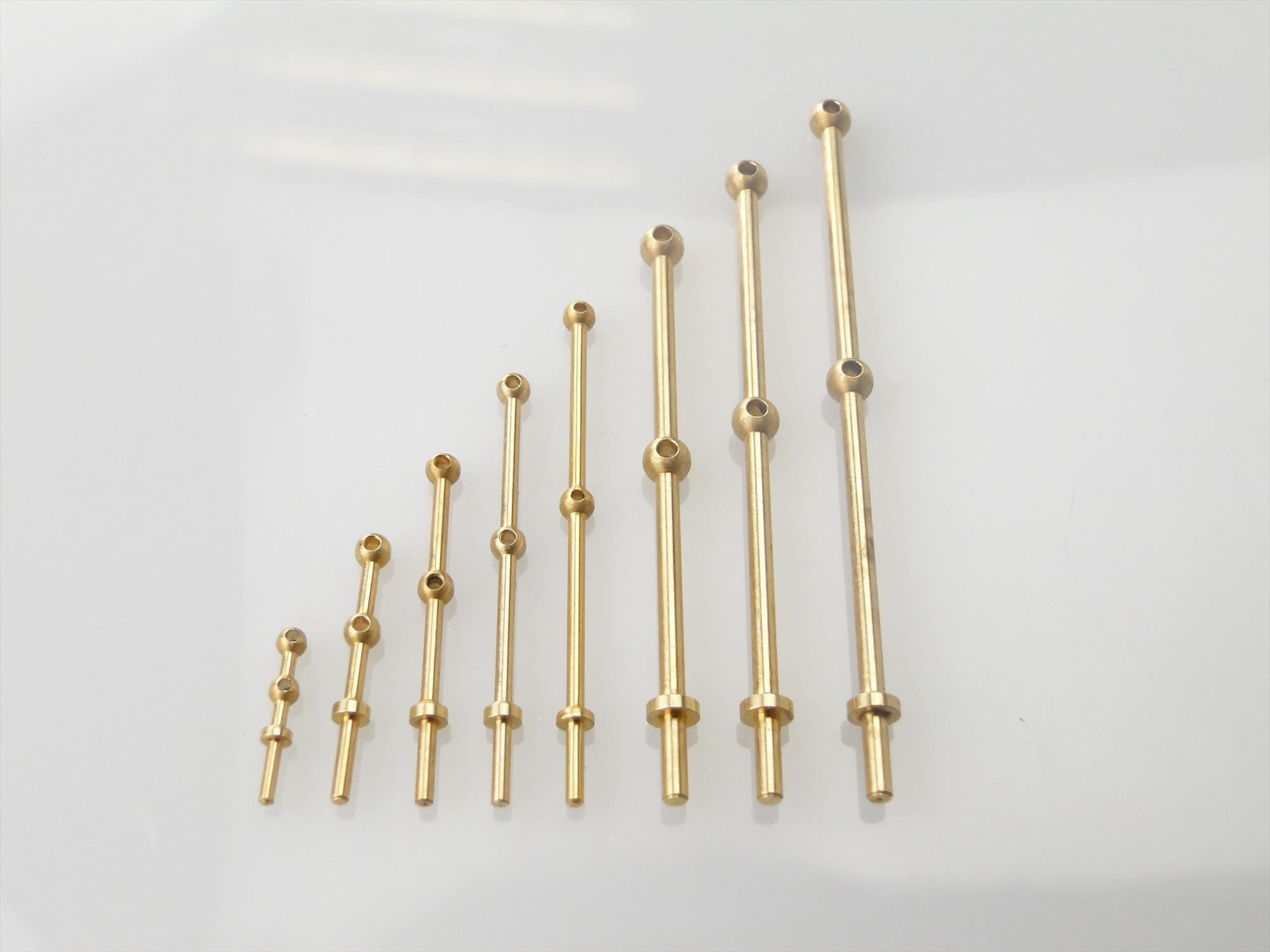 2 Hole Stanchion, Brass 30mm (Pk10)-5