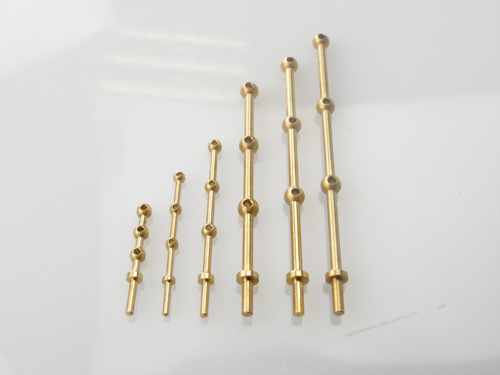 3 Hole Stanchion, Brass 10mm (Pk10)-5