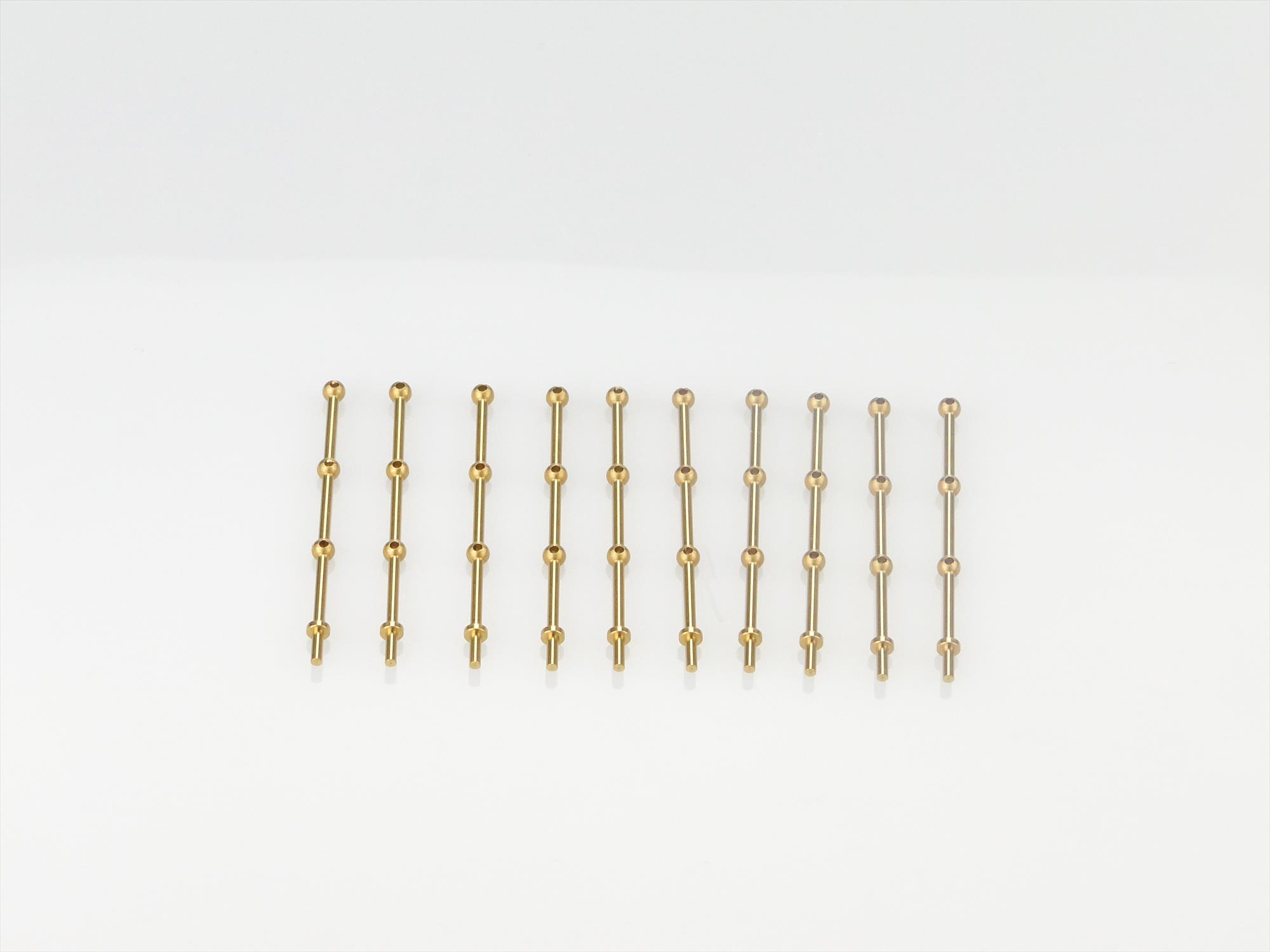 3 Hole Stanchion, Brass 25mm (Pk10)-2