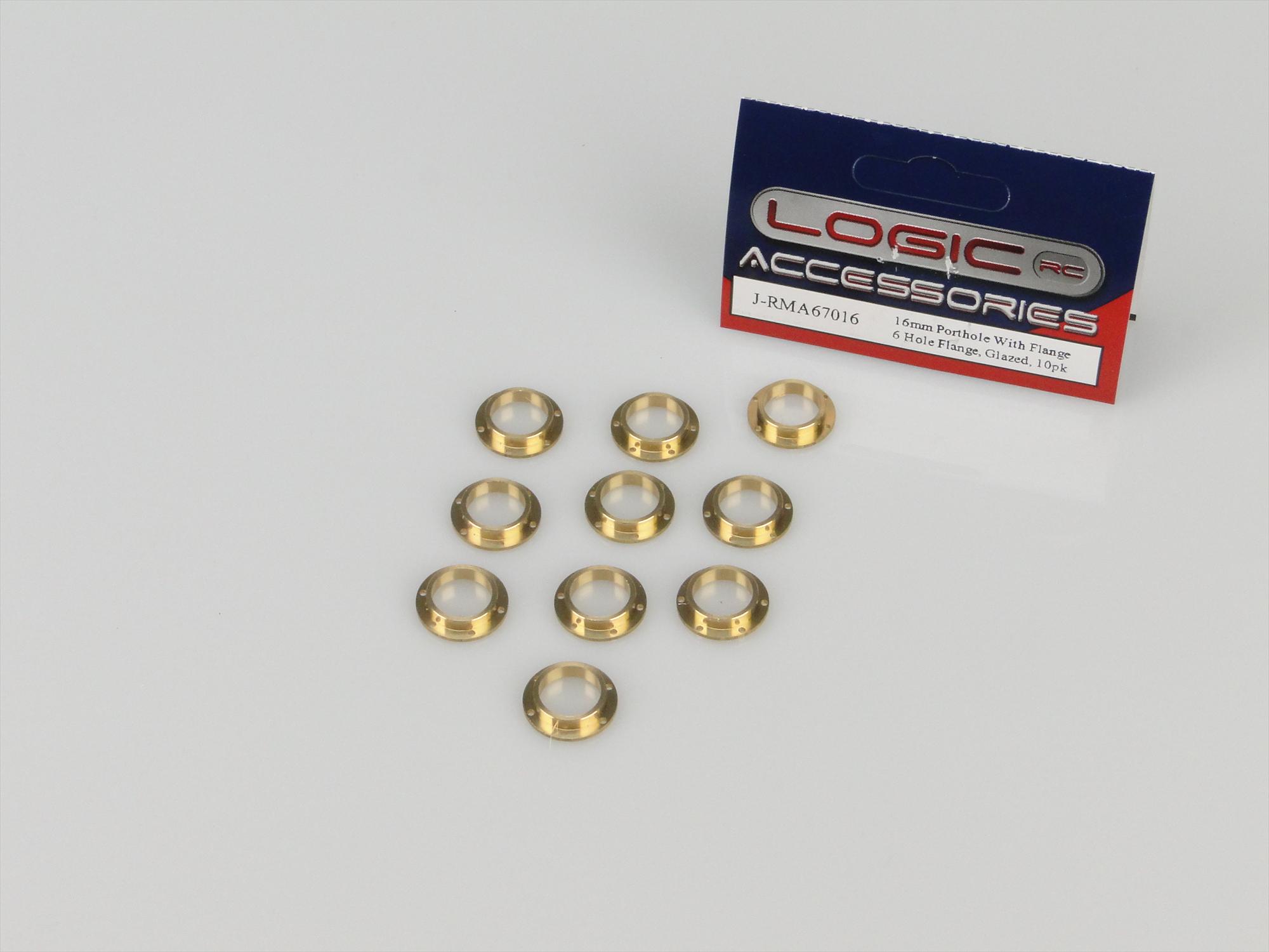 Porthole, 16mm, With 6 Hole Flange, Glazed, 10pk-3