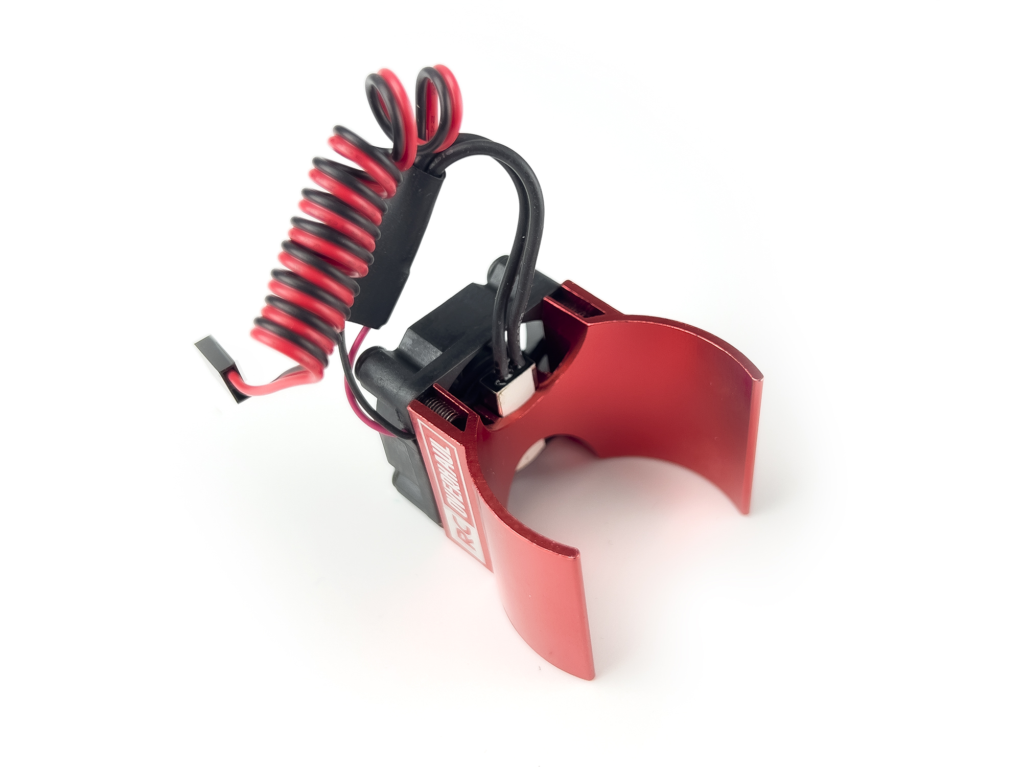 Motor Clip on Heatsink 36mm w/Temp Sensor Red w/Fan-3